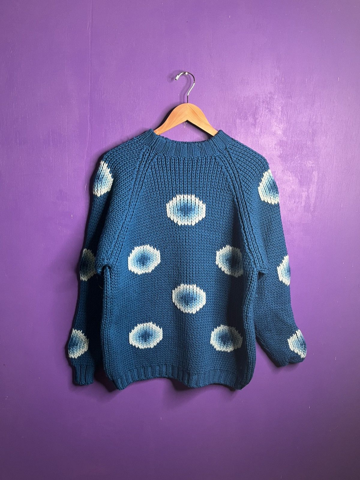 Vintage Vintage 80s Safla brand circles pattern sweater Size US M / EU 48-50 / 2 - 1 Thumbnail