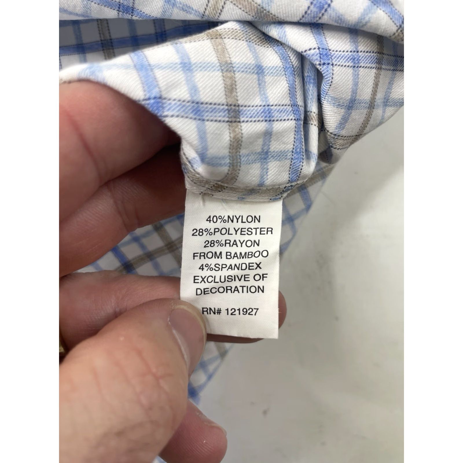 johnnie-O johnnie-O Mens Button-Up Shirt Biles Plaid Maliblu Blue 2XL Regular Men Shirt Size US XXL / EU 58 / 5 - 7 Thumbnail