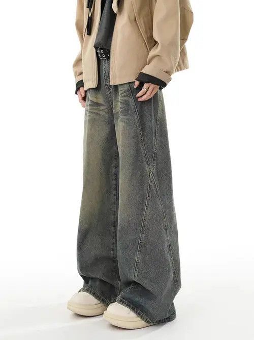 VIBE Vintage washed street Y2K baggy wide leg jeans Size US 34 / EU 50 - 7 Thumbnail
