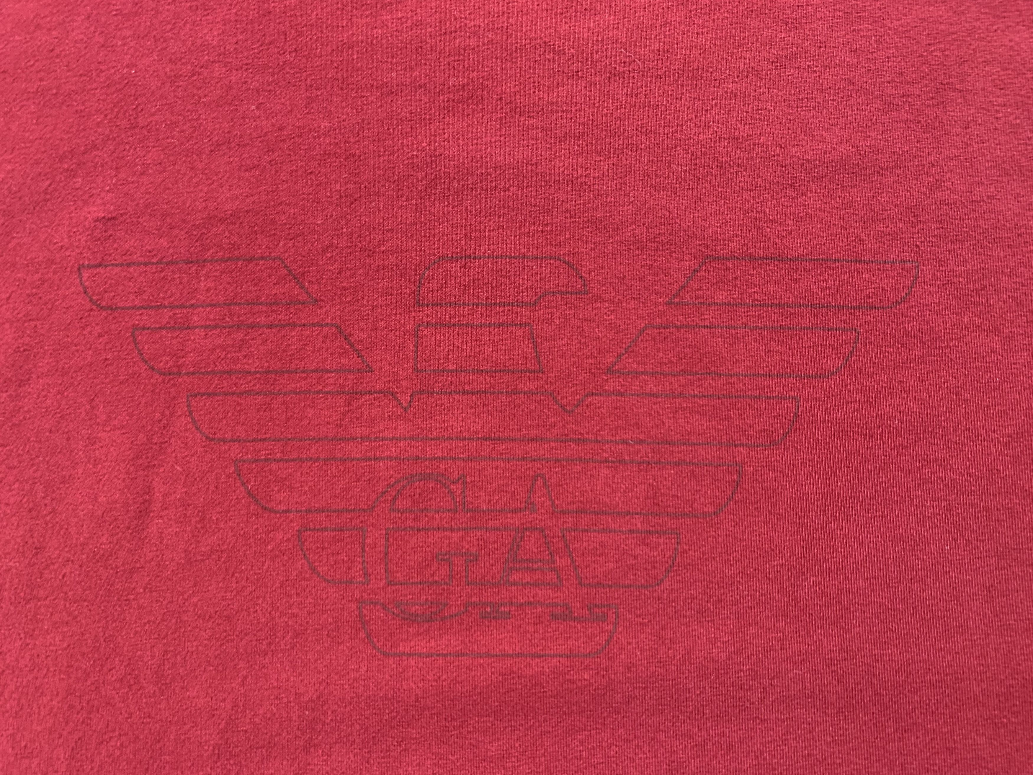 Emporio Armani Vintage Emporio Armani Red Long Sleeve T-Shirt Size US L / EU 52-54 / 3 - 5 Thumbnail