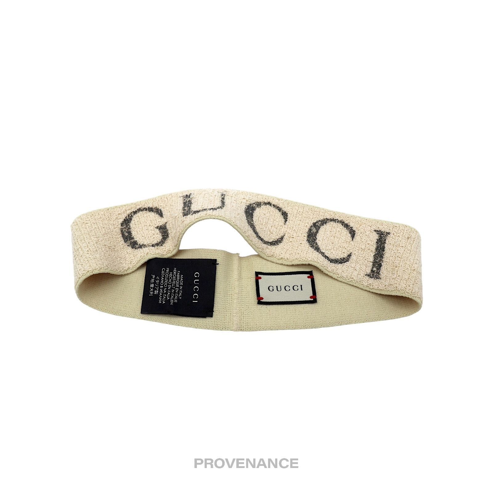 Gucci 🔴 Gucci Logo Headband - Off-White Size ONE SIZE - 3 Thumbnail