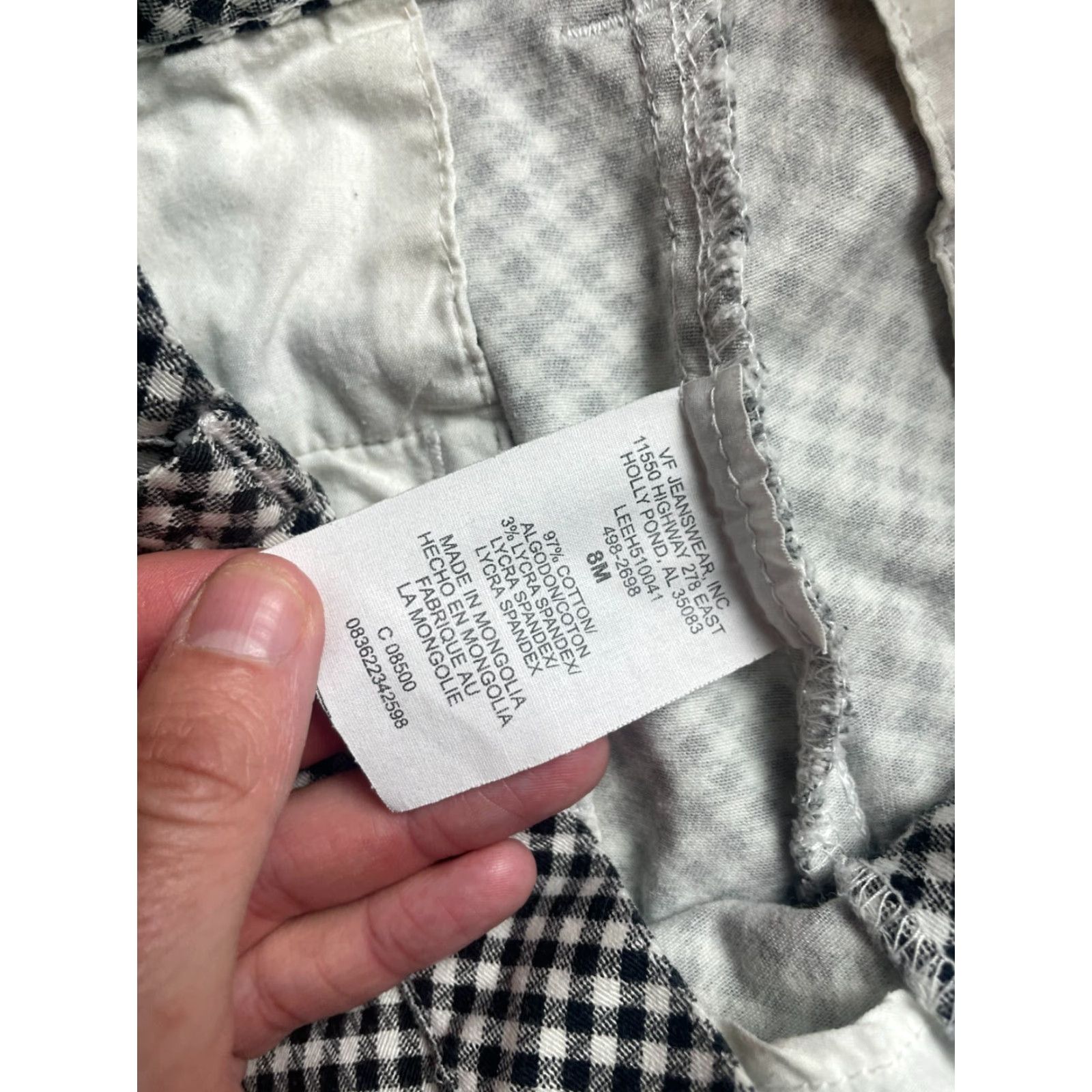 Lee VINTAGE Lee Pants Women's Black Capri Plaid Size 8 Capris Size 30" / US 8 / IT 44 - 8 Thumbnail