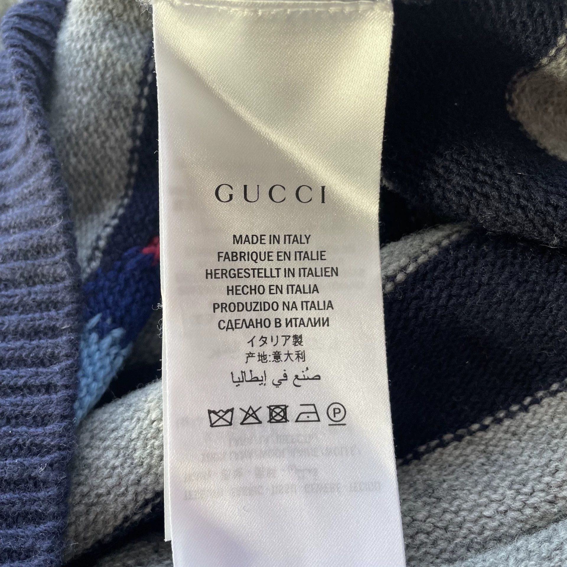 Gucci Gucci 99 New Rainbow Disc Gray Blue Stripe Unisex Sweater L Size L / US 10 / IT 46 - 7 Thumbnail