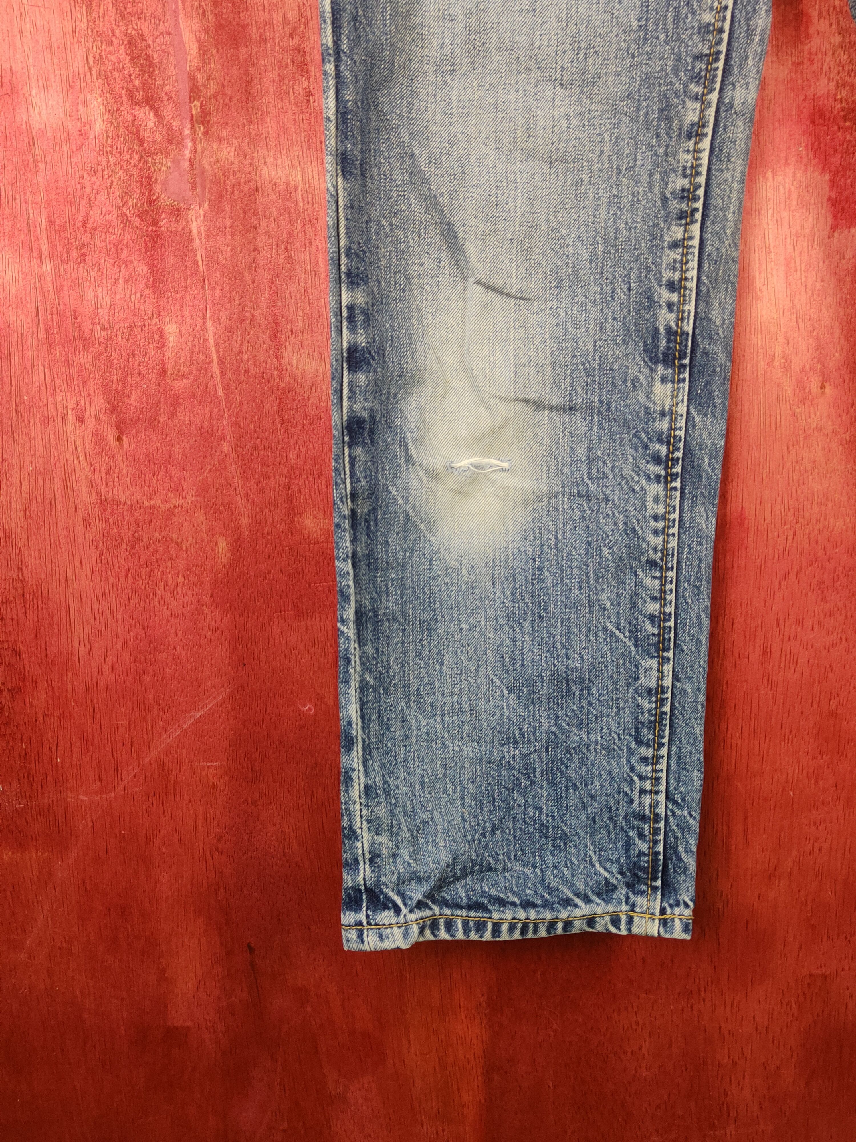 GU GU Blue Faded Distressed Ripped Jeans #S1771 Size US 27 - 4 Thumbnail