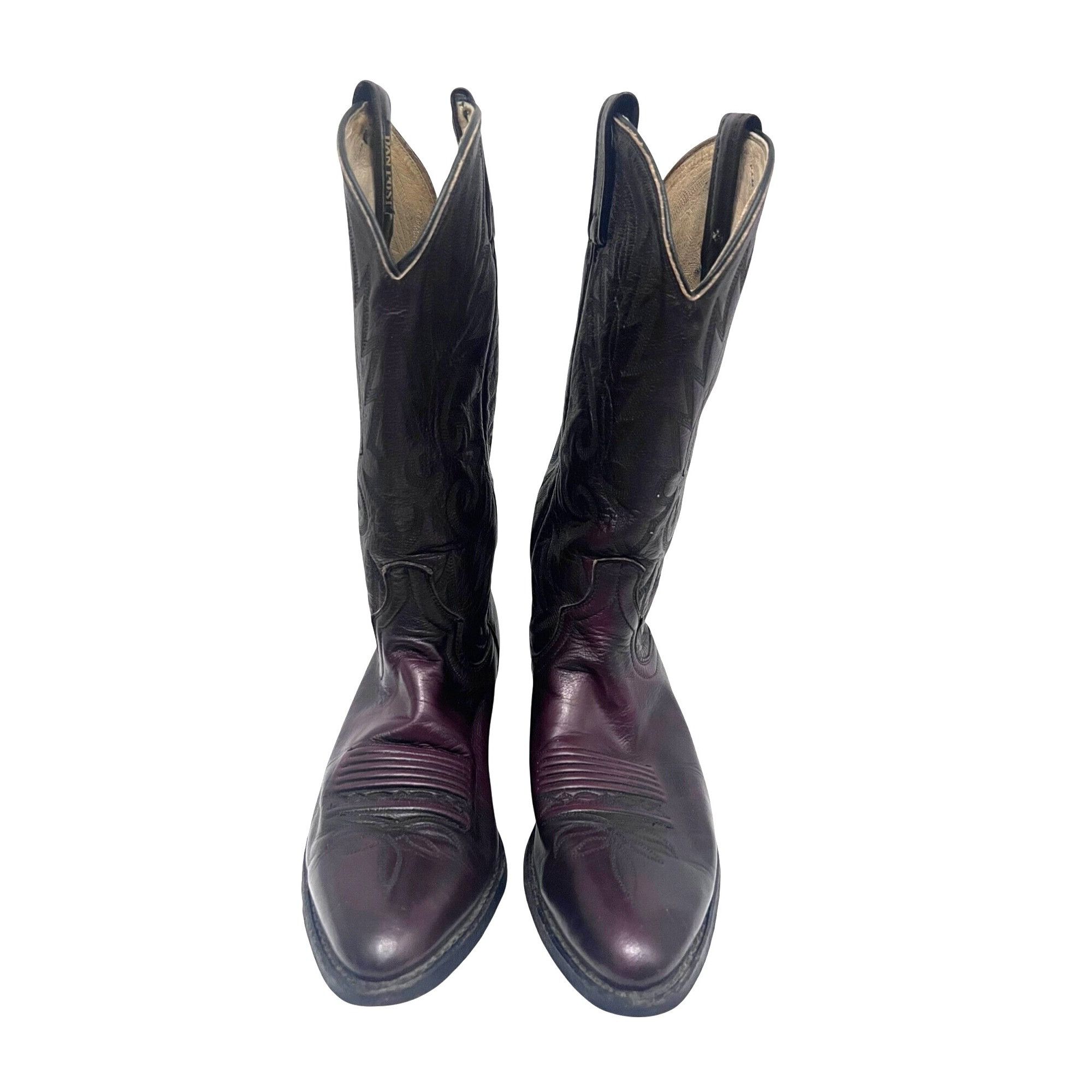Dan Post Dan Post Mens Burgundy Leather Western Cowboy Boots US 8D Pu Size US 8 / EU 41 - 3 Thumbnail