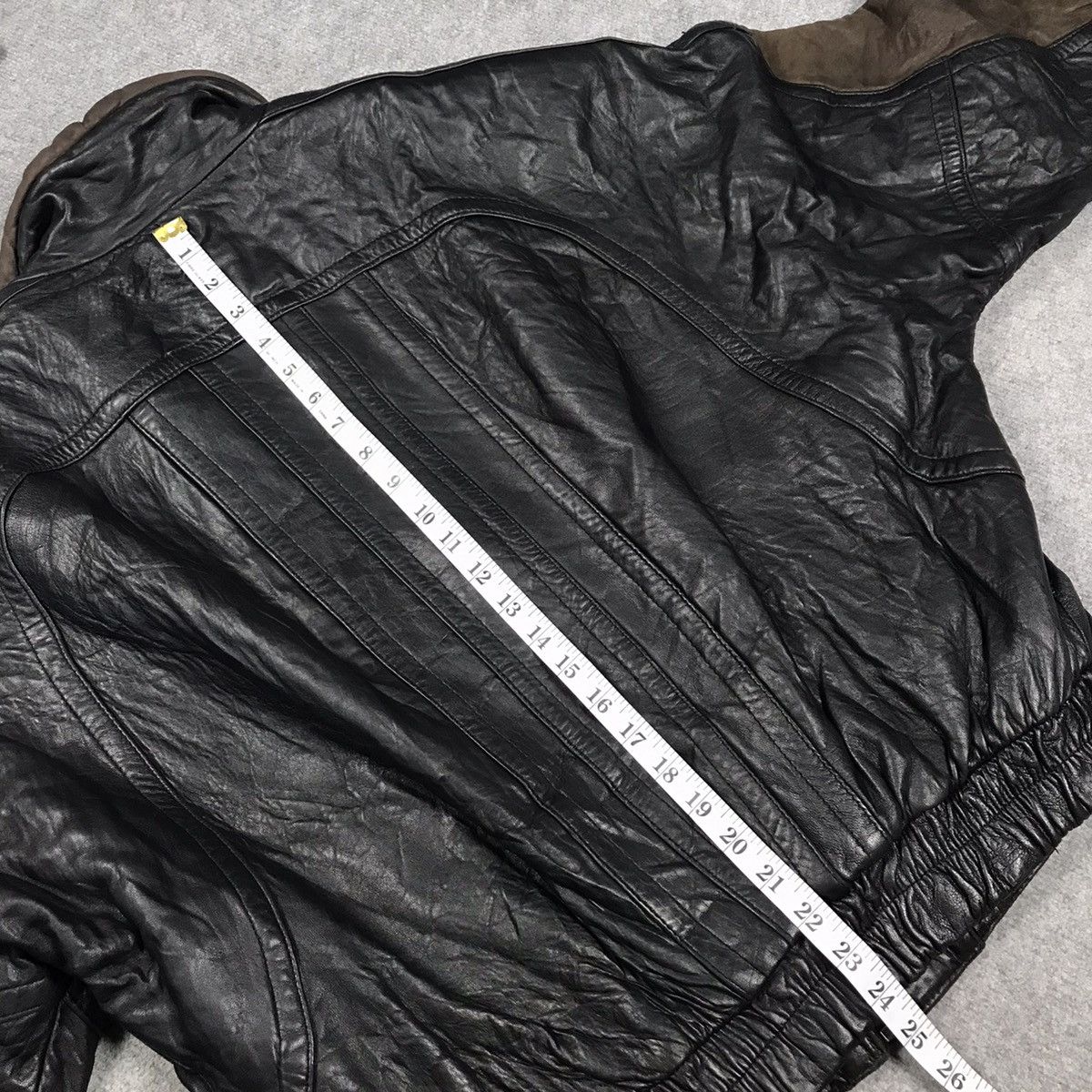 Japanese Brand PELLE STUDIO PUNK LEATHER BOMBER JACKET Size US L / EU 52-54 / 3 - 15 Thumbnail