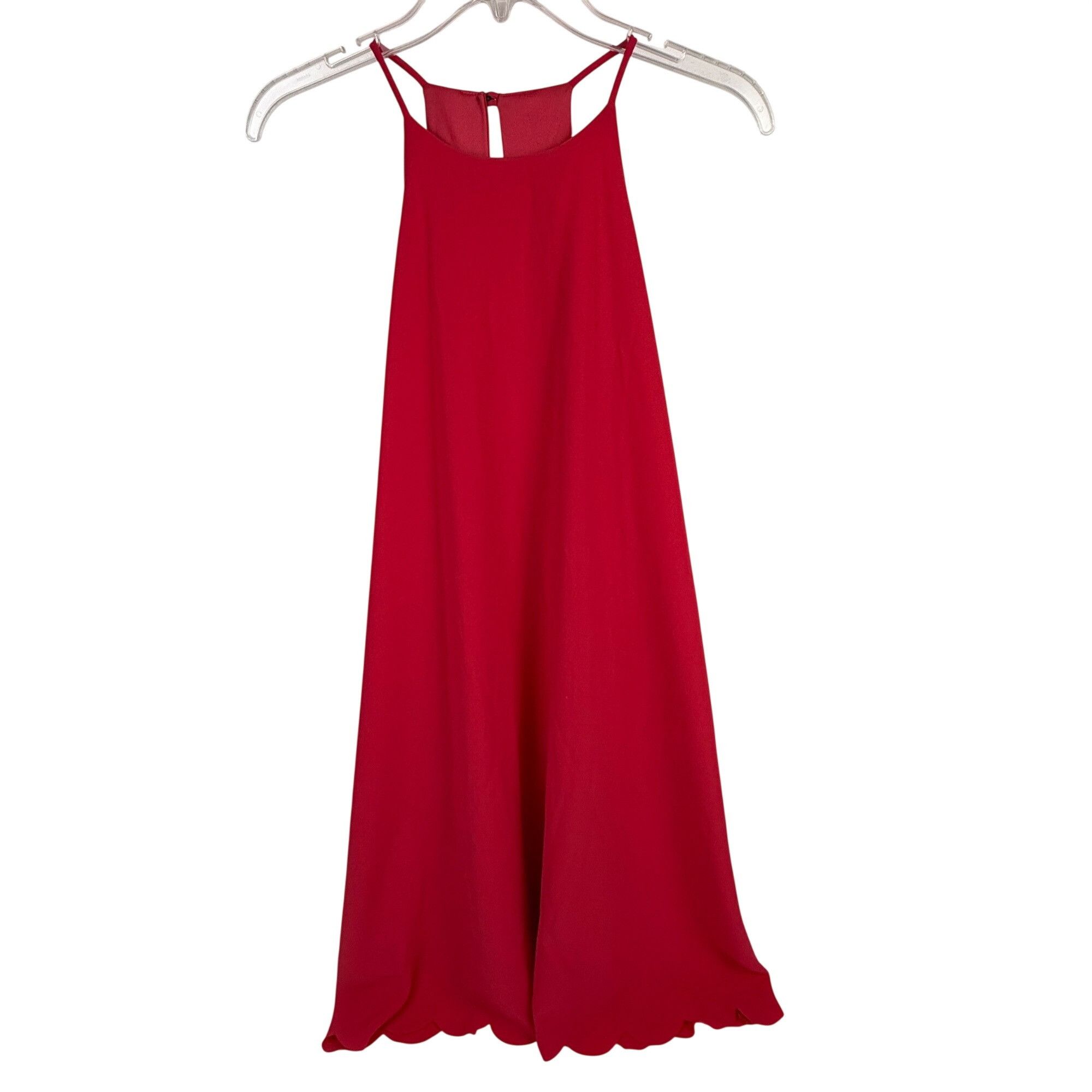 Other Everly Hot Pink Halter Swing Dress Scalloped Hem Keyhole Bac Size M / US 6-8 / IT 42-44 - 1 Thumbnail