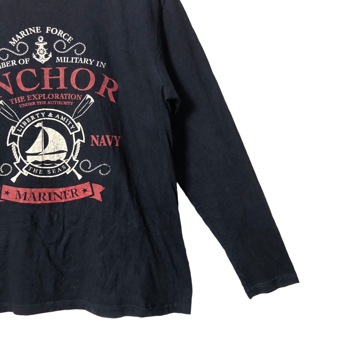Other Vintage Marine Force Crewneck Big Logo Long Sleeve T shirt Size US M / EU 48-50 / 2 - 2 Thumbnail