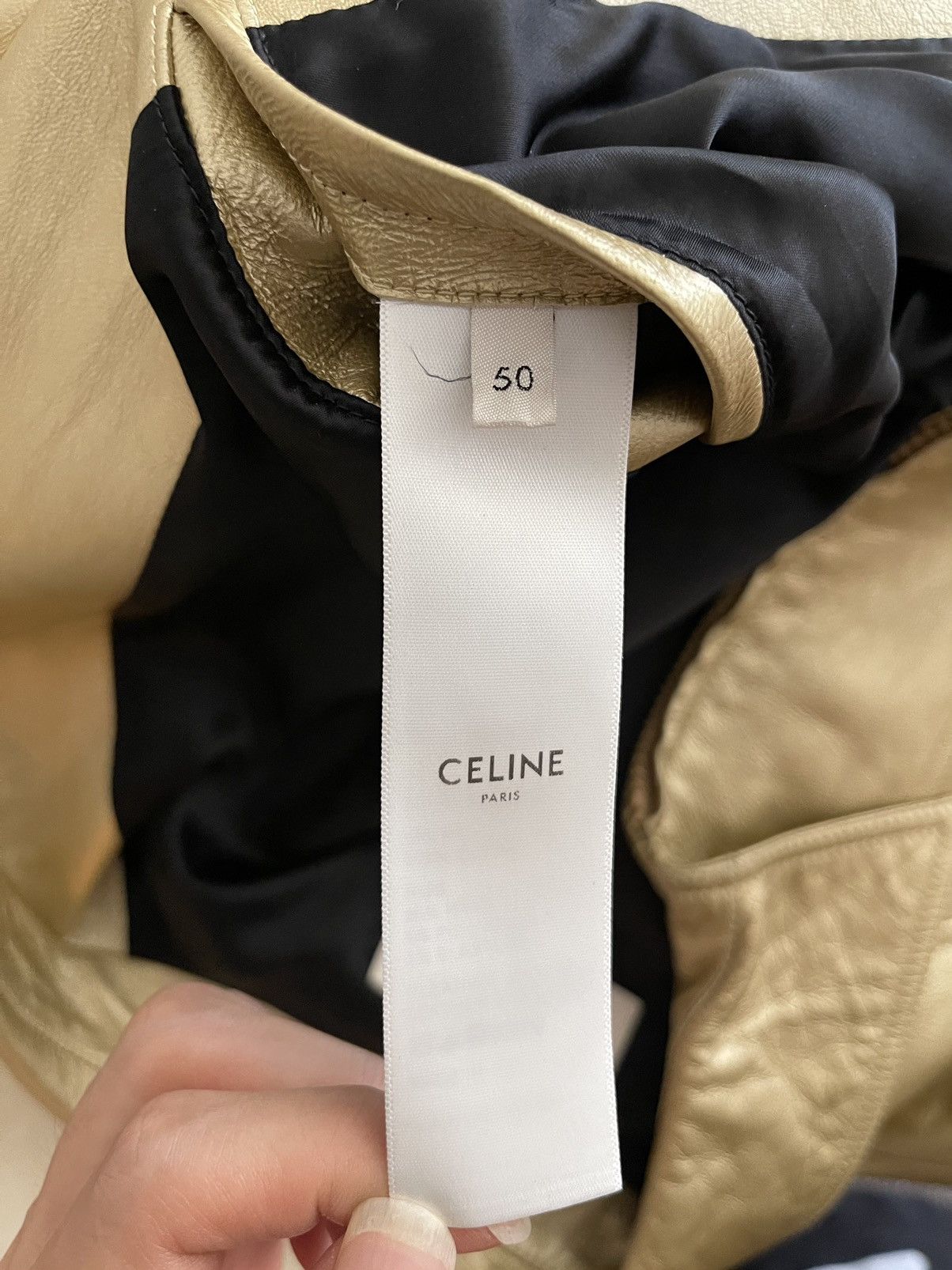 Celine × Hedi Slimane 2019 Leather Jacket Size US M / EU 48-50 / 2 - 4 Thumbnail