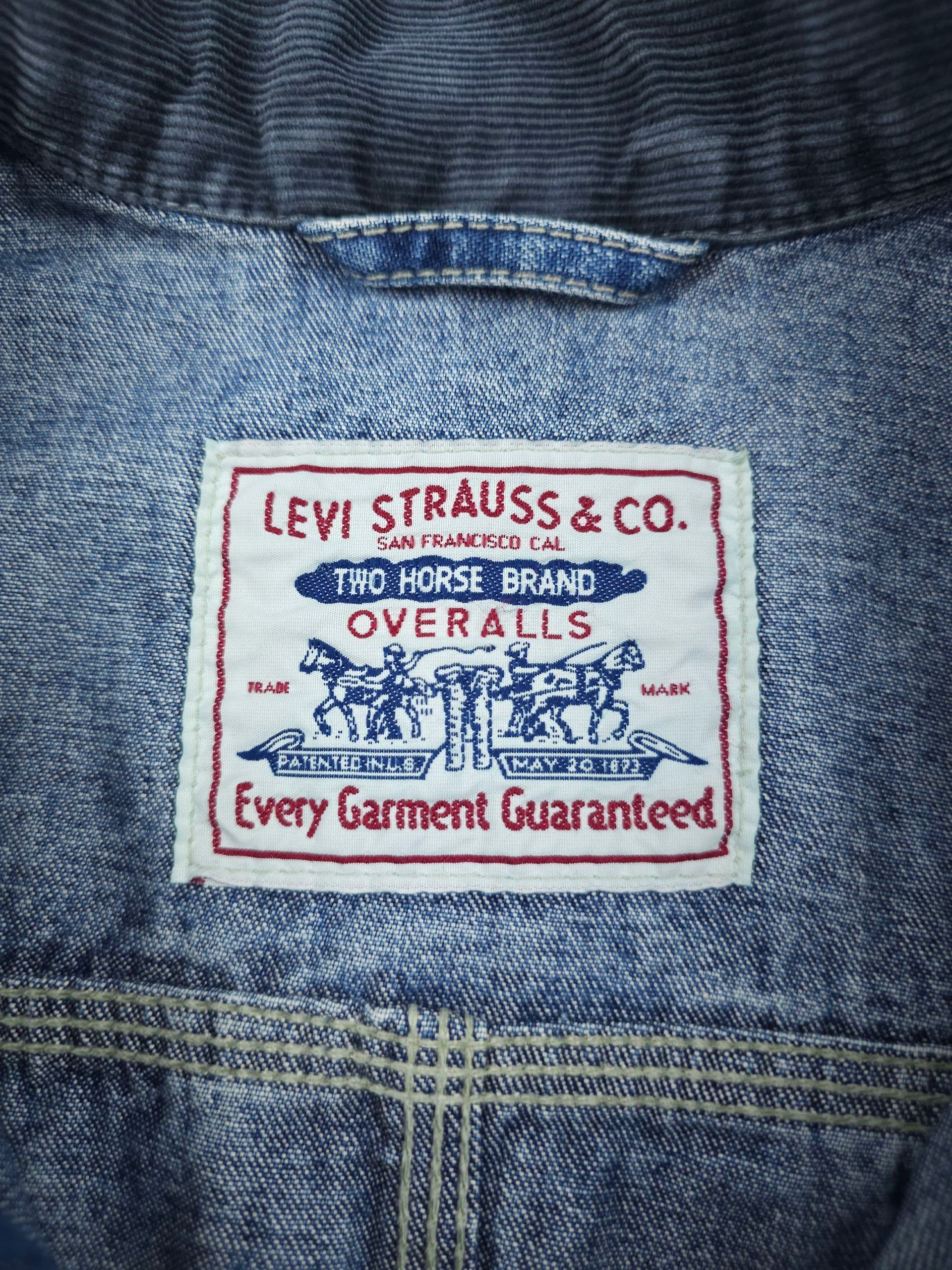 Levi's 💎 Vintage 1993 Levi's Blue Cargo Denim Trucker Jacket Size US L / EU 52-54 / 3 - 8 Thumbnail