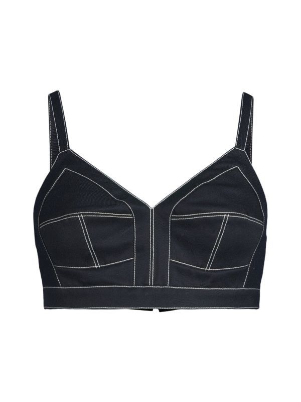 Alexander McQueen o1y0325 Bustier Top in Black Size M / US 6-8 / IT 42-44 - 1 Thumbnail