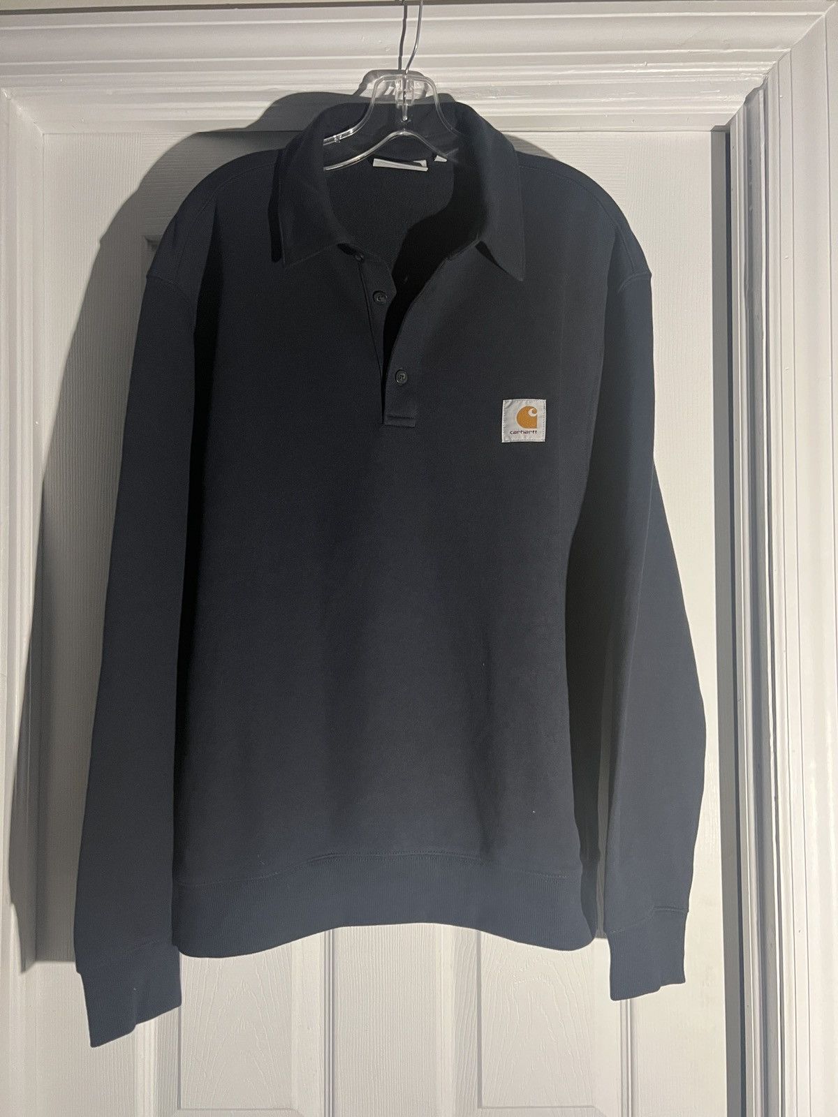Carhartt Wip Navy polo sweat Size US M / EU 48-50 / 2 - 1 Thumbnail