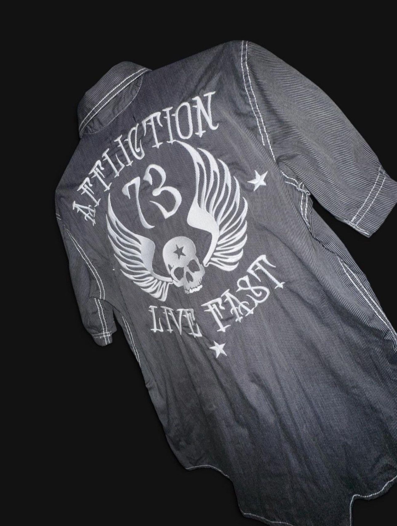 Affliction Affliction Black Premium pinstripe button-up shirt Size US M / EU 48-50 / 2 - 2 Thumbnail