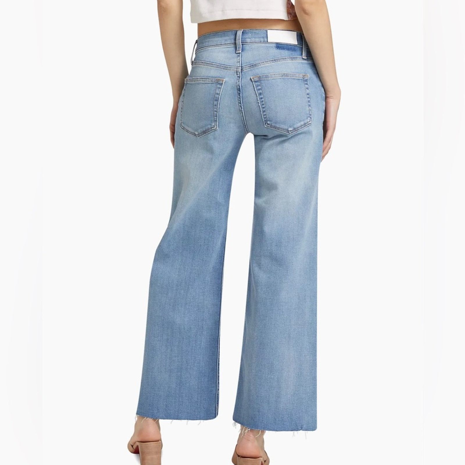 RE/DONE NEW - re/done Crop Wide-Leg Mid-Rise Jeans - Sz 24 - $295 Size 24" / US 00 / IT 34 - 5 Thumbnail