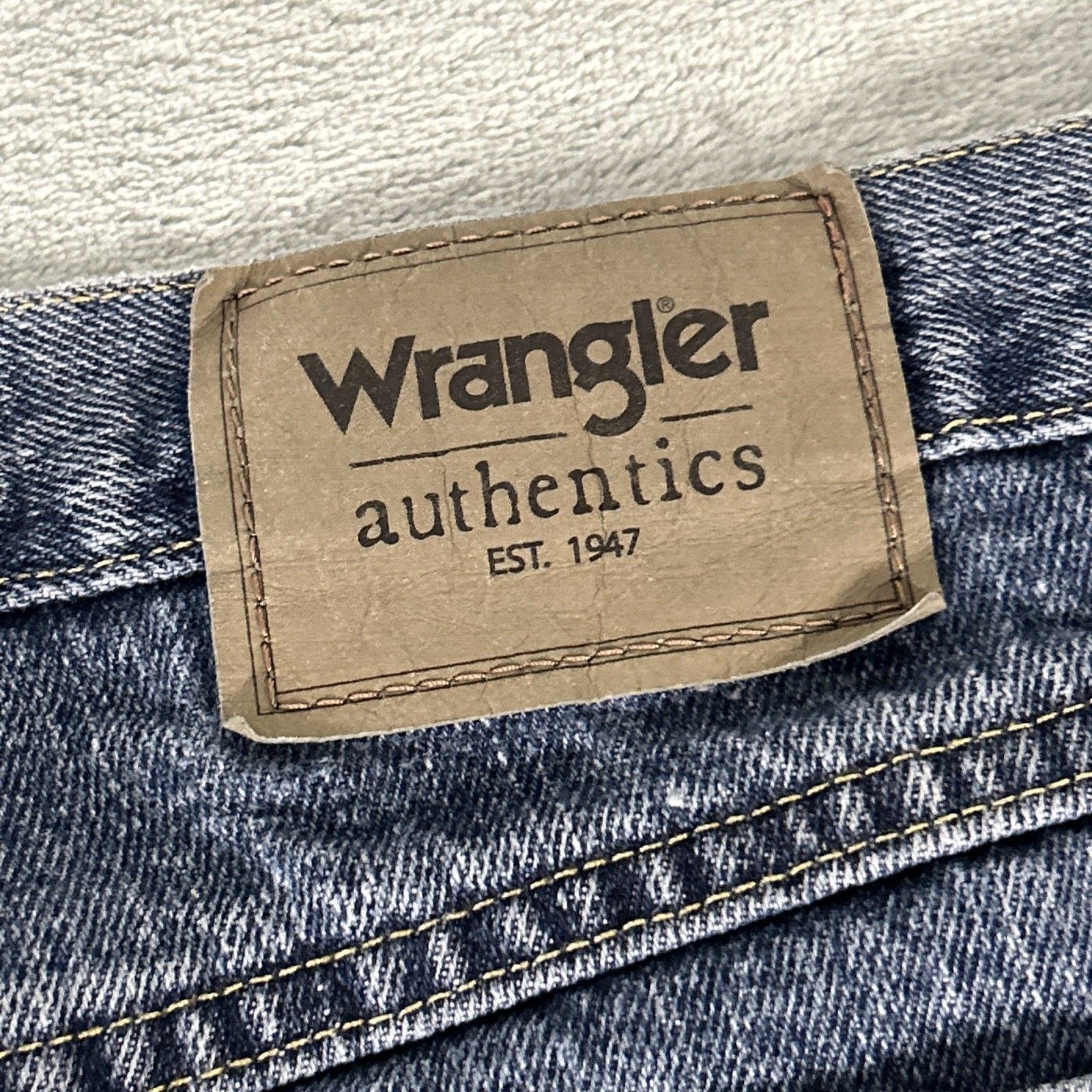 Wrangler Y2k 2000s Wrangler Baggy Straight Jeans Mens 34x29 Hamilton Size US 34 / EU 50 - 11 Thumbnail
