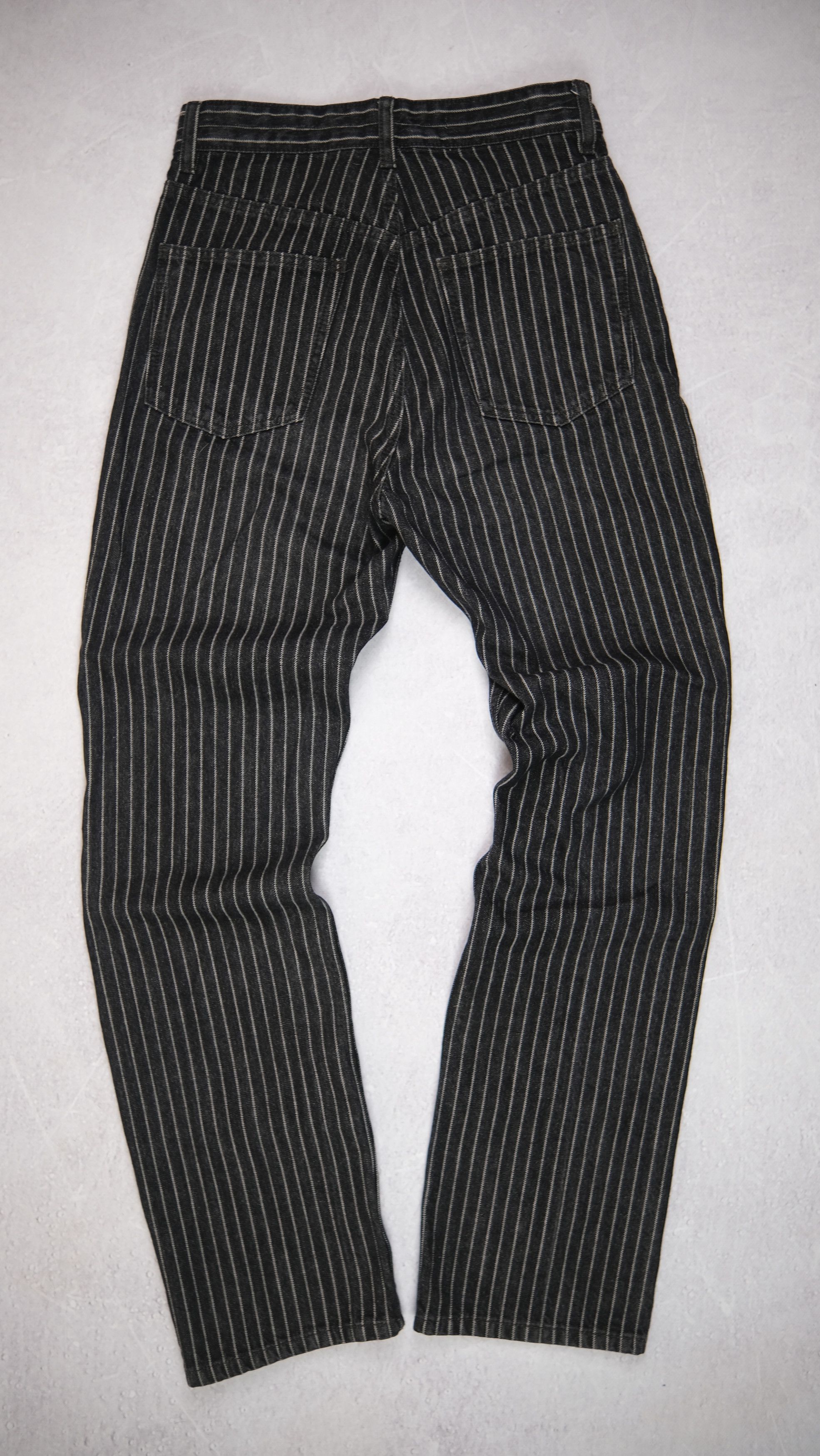 Zara Zara Women Striped Denim High Waisted Jeans Size 34 Size 26" / US 2 / IT 38 - 2 Thumbnail