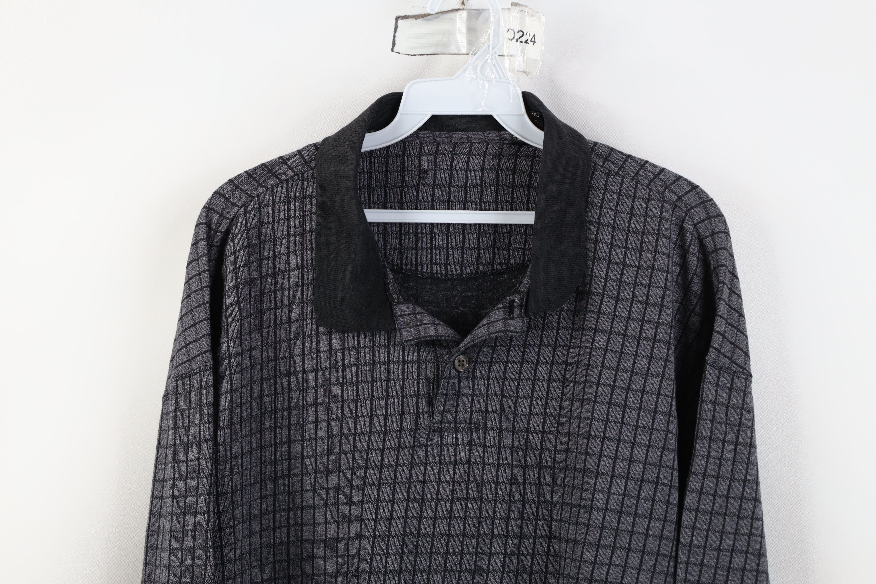 Vintage Vintage 90s Streetwear Long Sleeve Rugby Polo Shirt Plaid Size US XXL / EU 58 / 5 - 2 Thumbnail