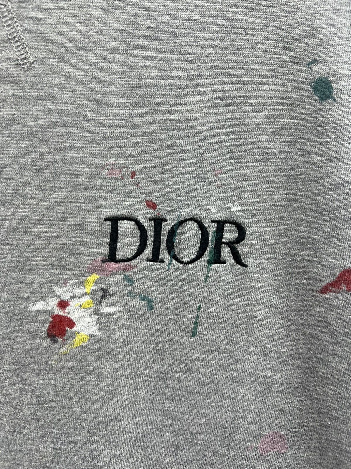 Dior Dior Grey Paint Splatter Tee Size US XL / EU 56 / 4 - 3 Thumbnail
