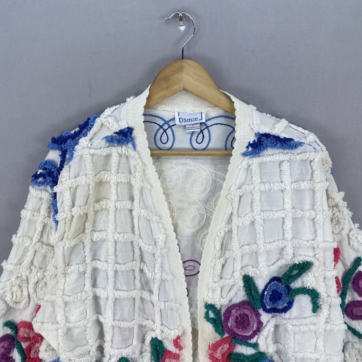 Other Vintage 90’s Handcrafted Emboridered Cardigan By Damze Size M / US 6-8 / IT 42-44 - 7 Thumbnail
