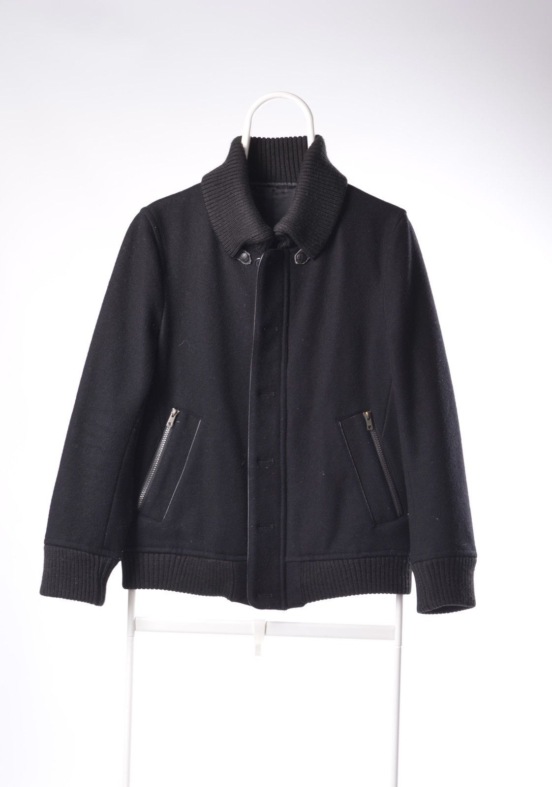 Vintage Vintage Takeo Kikuchi Wool Short Bomber Coat Jacket Size US M / EU 48-50 / 2 - 1 Thumbnail