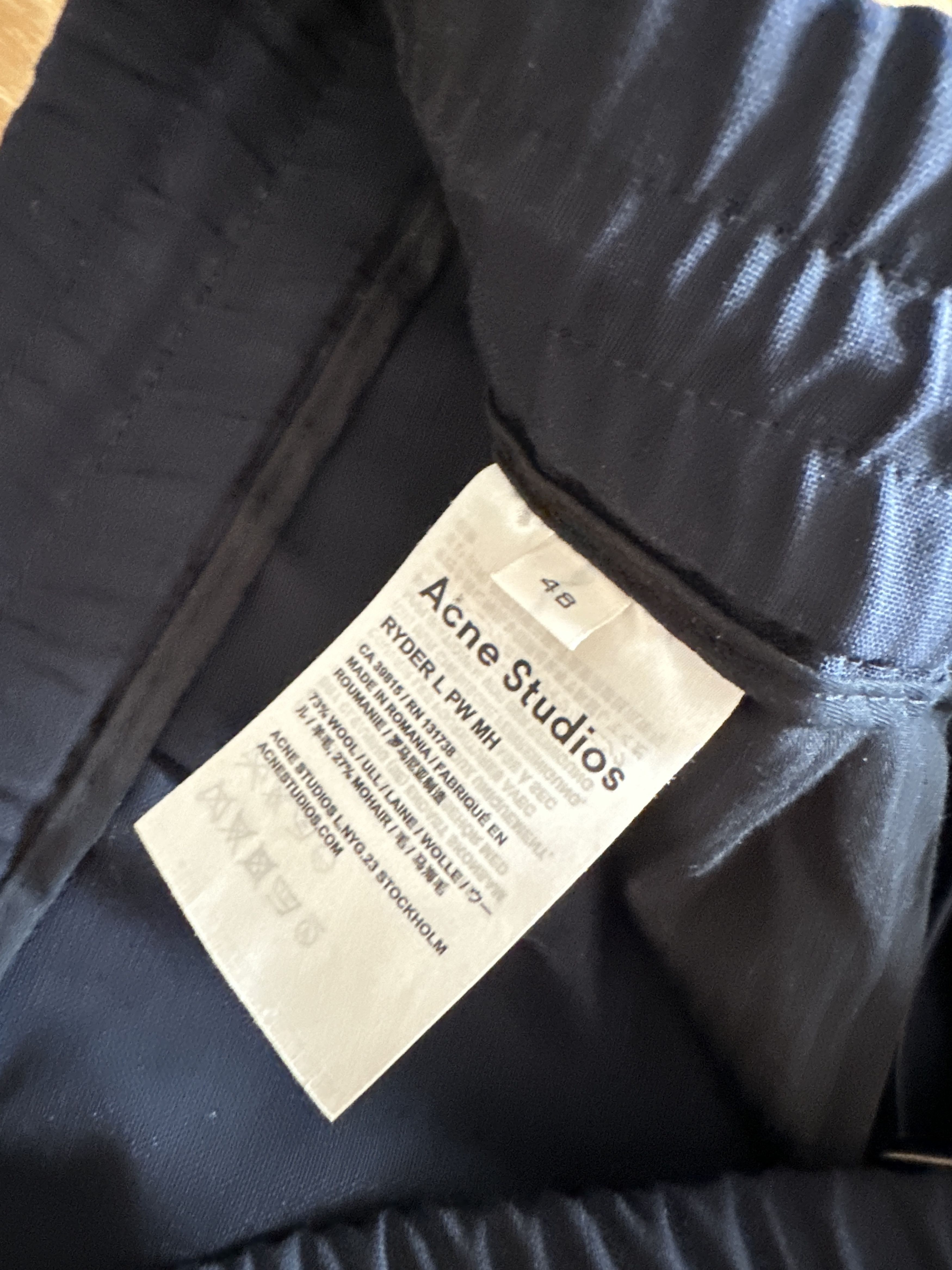 Acne Studios Acne Studios Wool/Mohair Ryder Trousers Size US 32 / EU 48 - 6 Thumbnail
