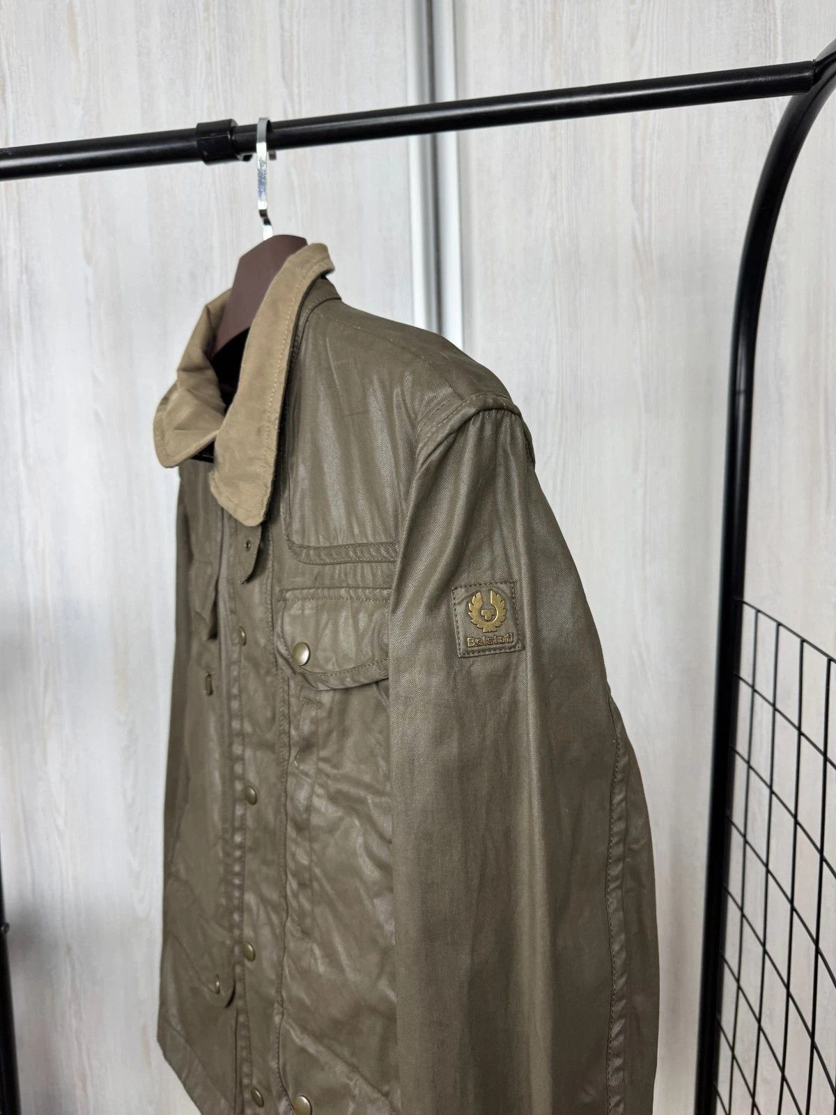 Belstaff Belstaff New Maple khaki green luxury jacket moto jacket Size US M / EU 48-50 / 2 - 12 Thumbnail