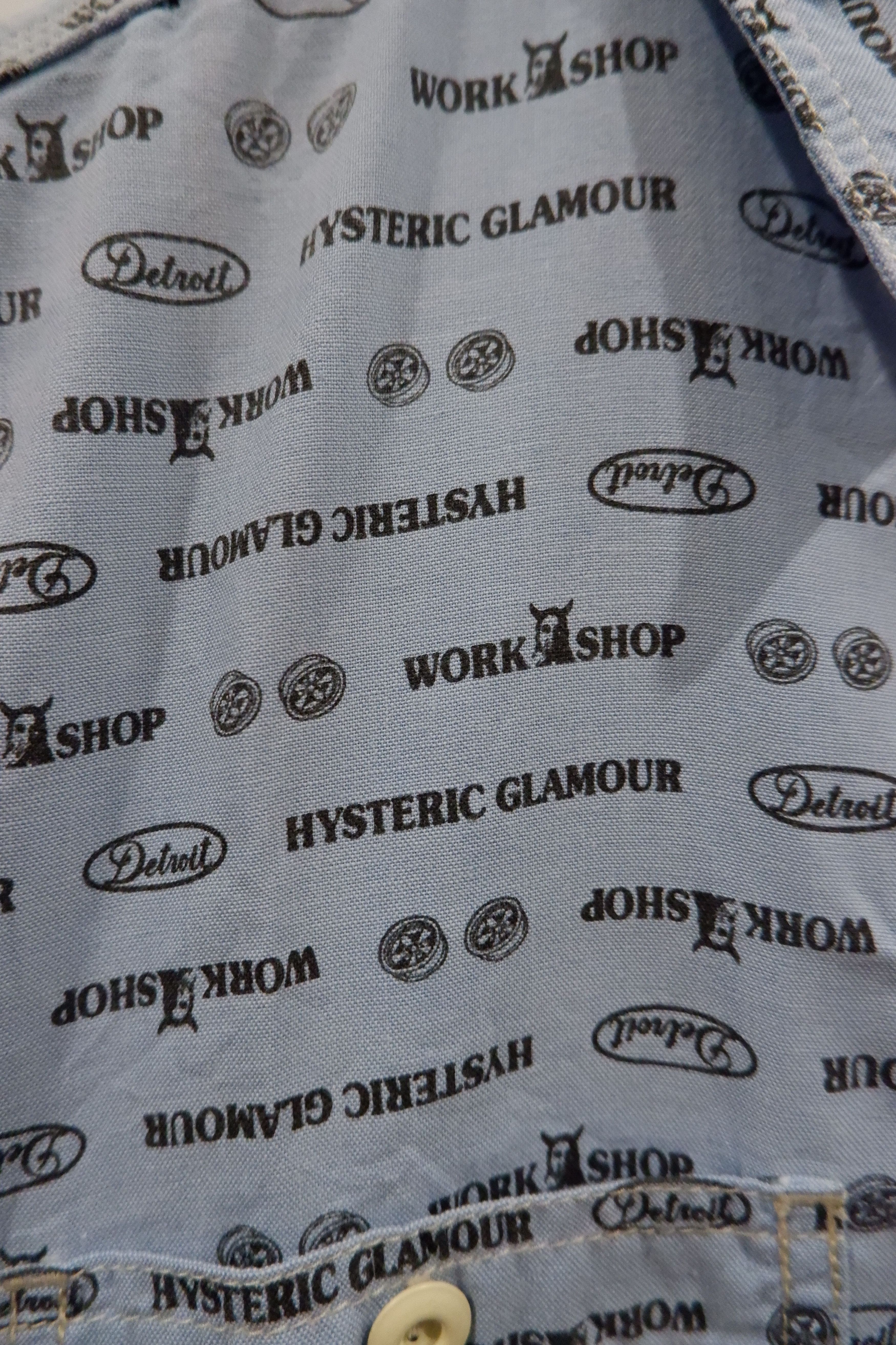Hysteric Glamour Hysteric Glamour Workshop Detroit Printed Chambray Shirt Size US M / EU 48-50 / 2 - 4 Thumbnail