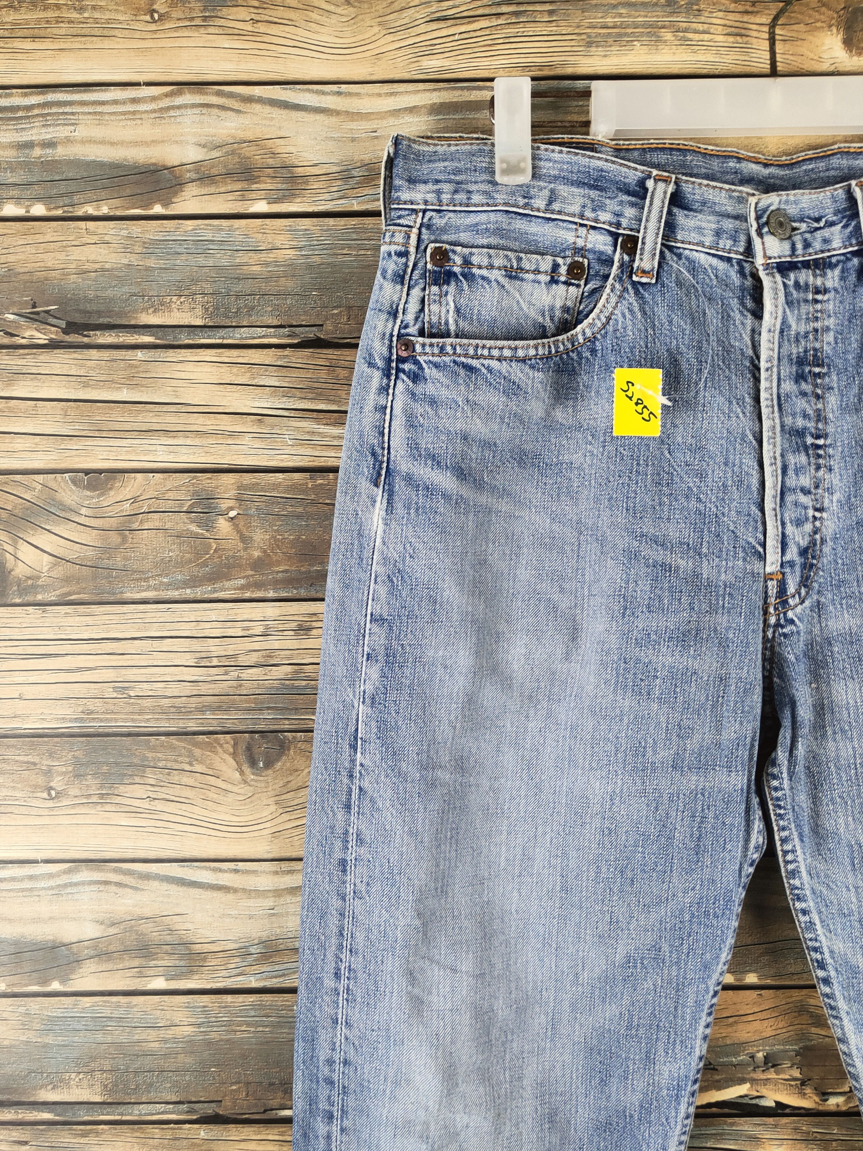 Levi's 501 Levi's Blue Distressed Ripped Jeans #S2855 Size US 31 - 3 Thumbnail