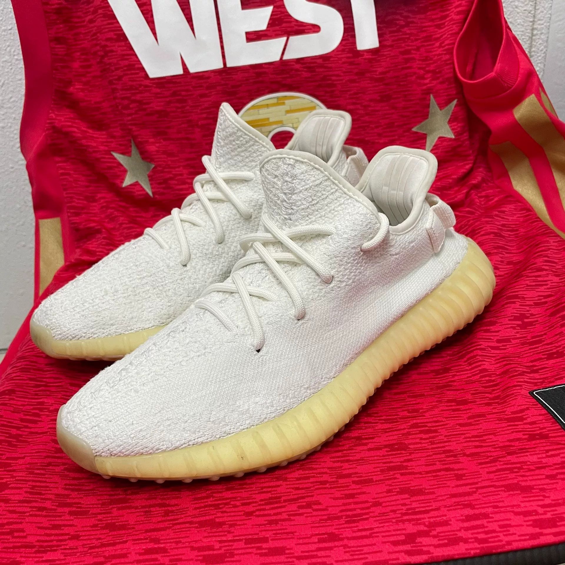 Adidas Adidas YEEZY White Lowtop Sneakers 9 Men Size US 9 / EU 42 - 1 Thumbnail