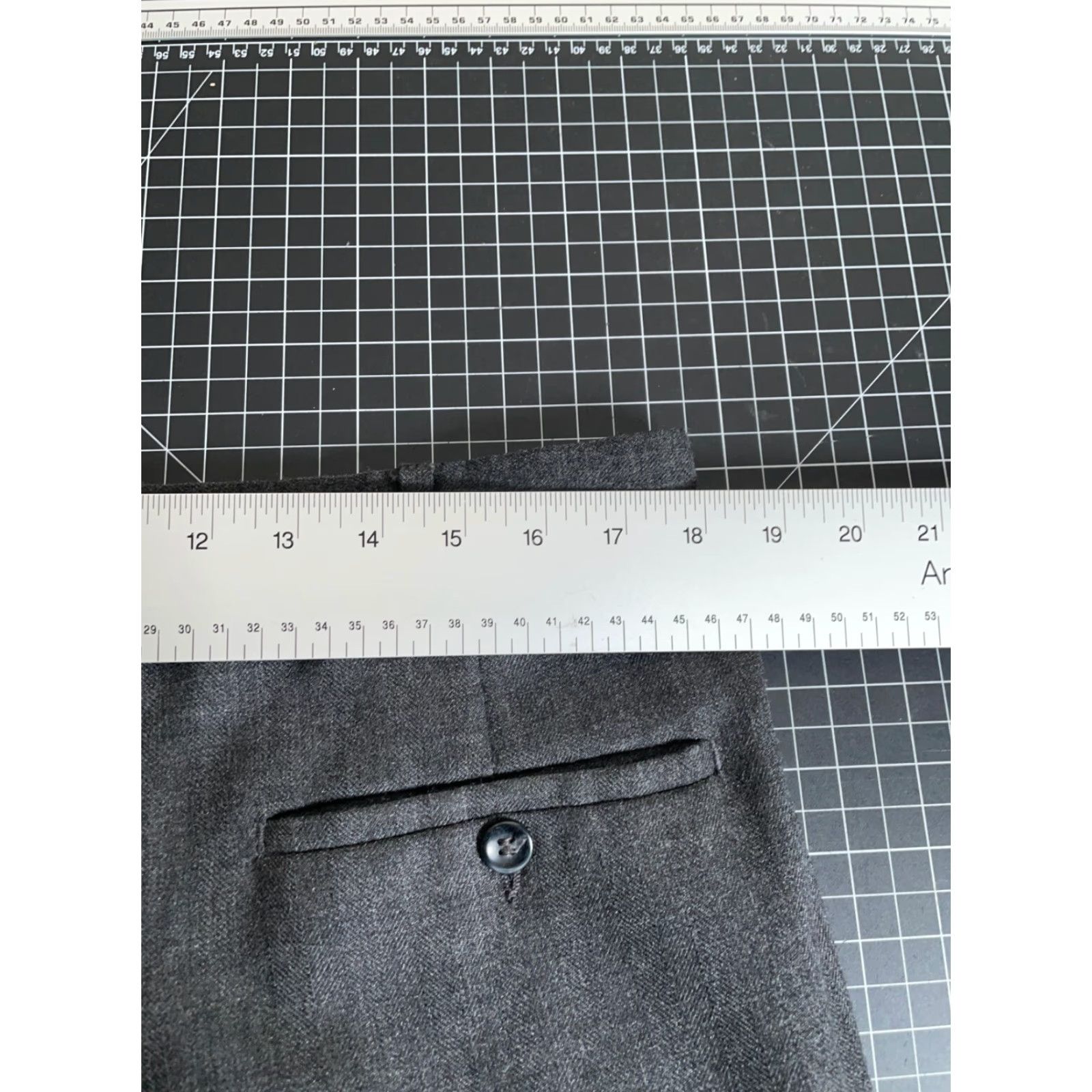 Vintage Slates Wool Dress Pants Men's 36 x 26 Charcoal Gray Pleated Cuffed Slacks Preppy Regular Fit Size US 36 / EU 52 - 5 Thumbnail