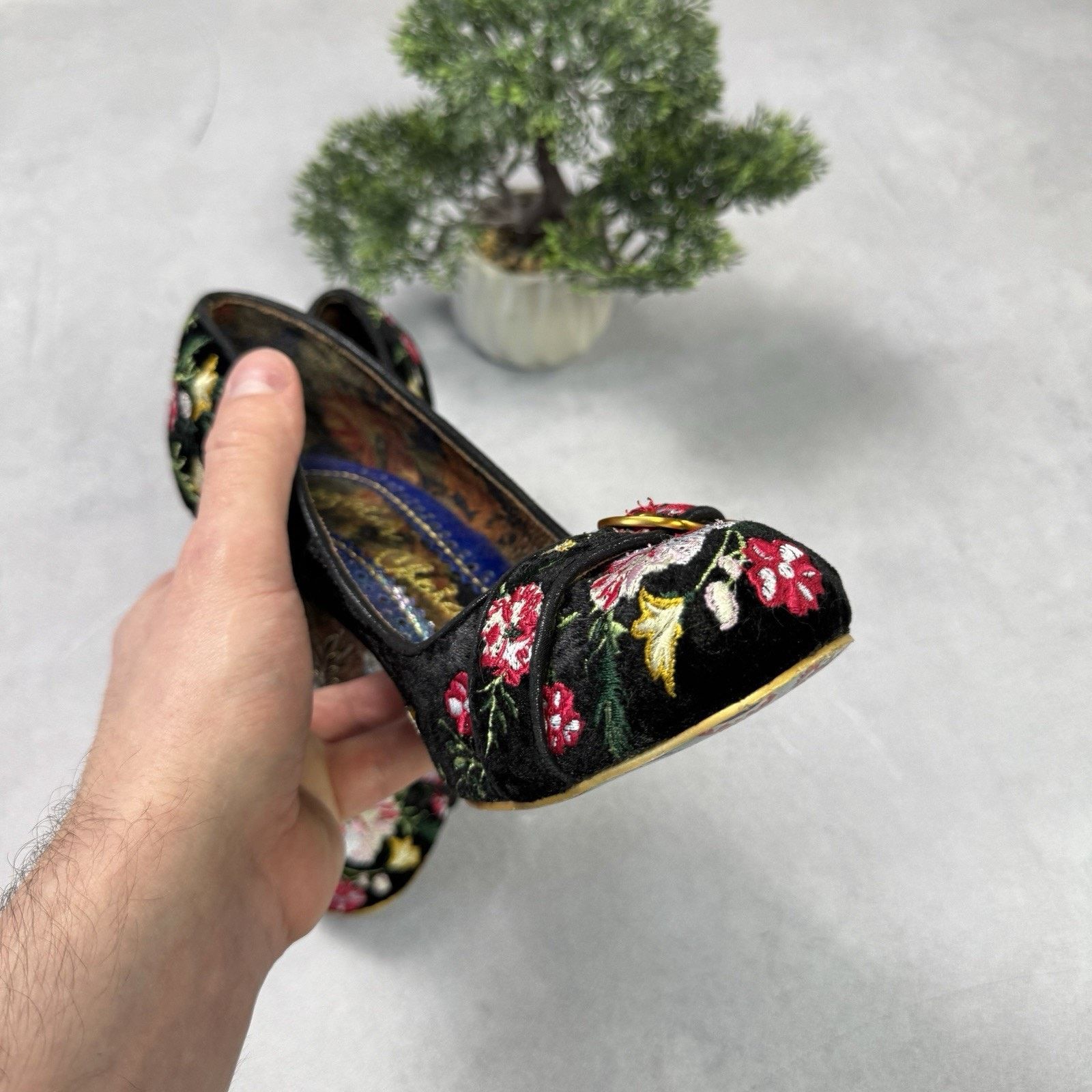 Vintage Irregular Choice Men Floral Heels Avant Garde Pumps 39 Us 9 Size US 9 / IT 39 - 15 Thumbnail