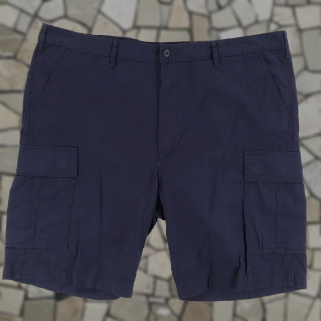 Vintage Levis Cotton Ripstop Cargo Shorts Navy Blue Men's 46 Size US 30 / EU 46 - 1 Thumbnail