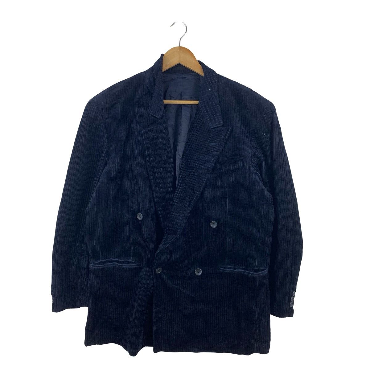 Lanvin Vintage LANVIN PARIS Corduroy Double Breasted Blazer Jacket Size XL / US 12-14 / IT 48-50 - 3 Thumbnail