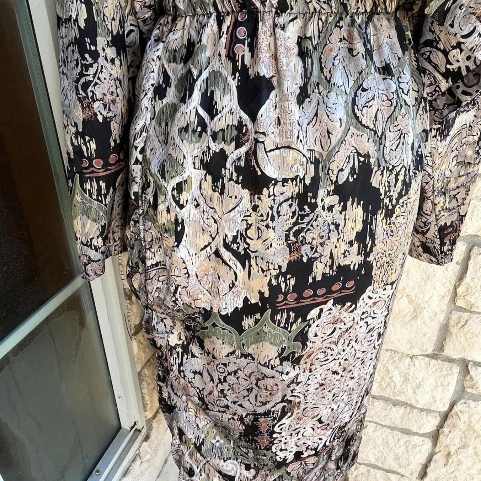 Other Vintage 80s-90s 2 Piece Floral Jacket Top & Skirt- Sz Large Size L / US 10 / IT 46 - 4 Thumbnail