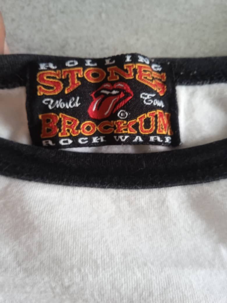 If Six Was Nine Vintage Rolling Stones Raglan Tee Brockum Tag 90s Tour Shirt Size S / US 4 / IT 40 - 4 Thumbnail