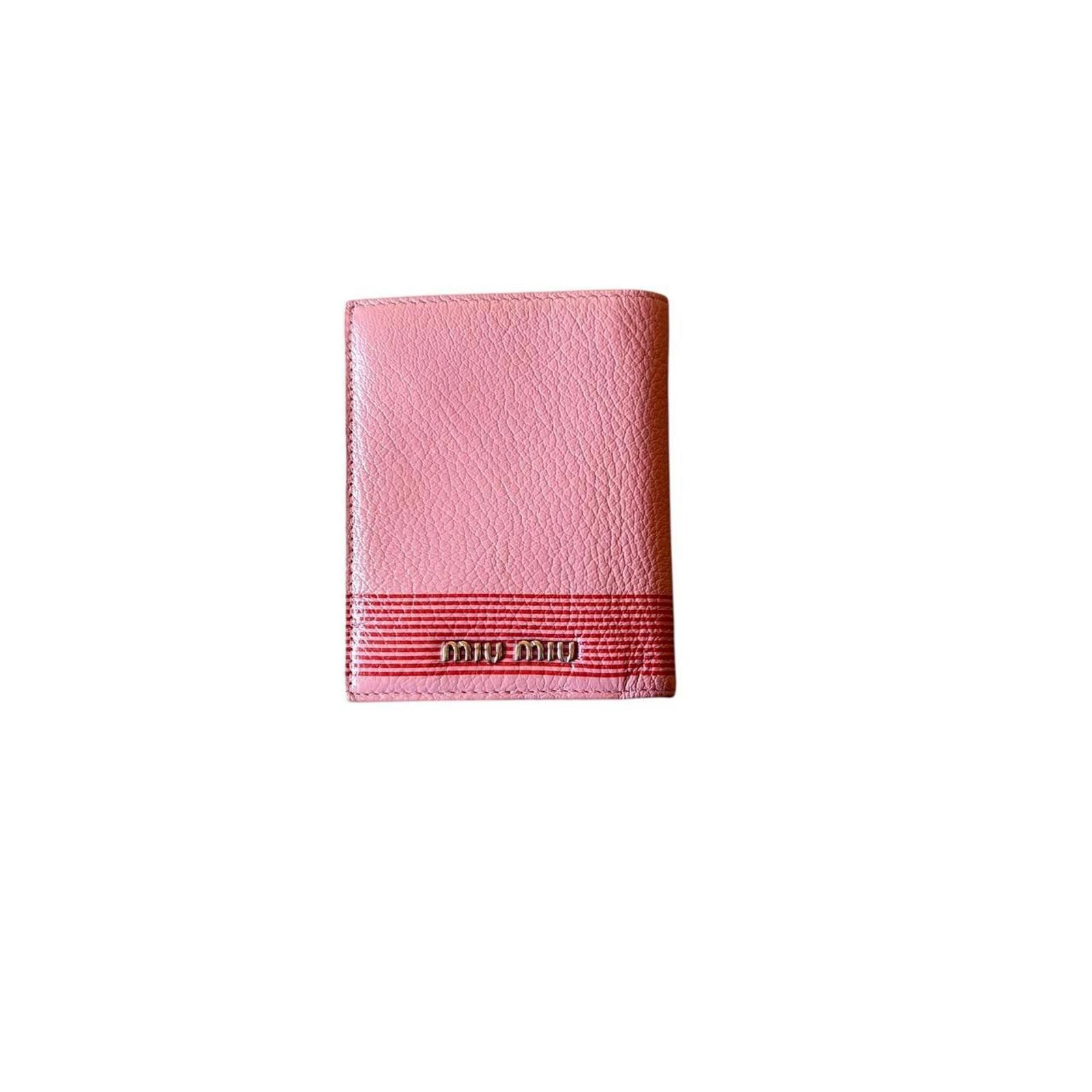 Miu Miu miu miu pink wallet Size ONE SIZE - 5 Thumbnail