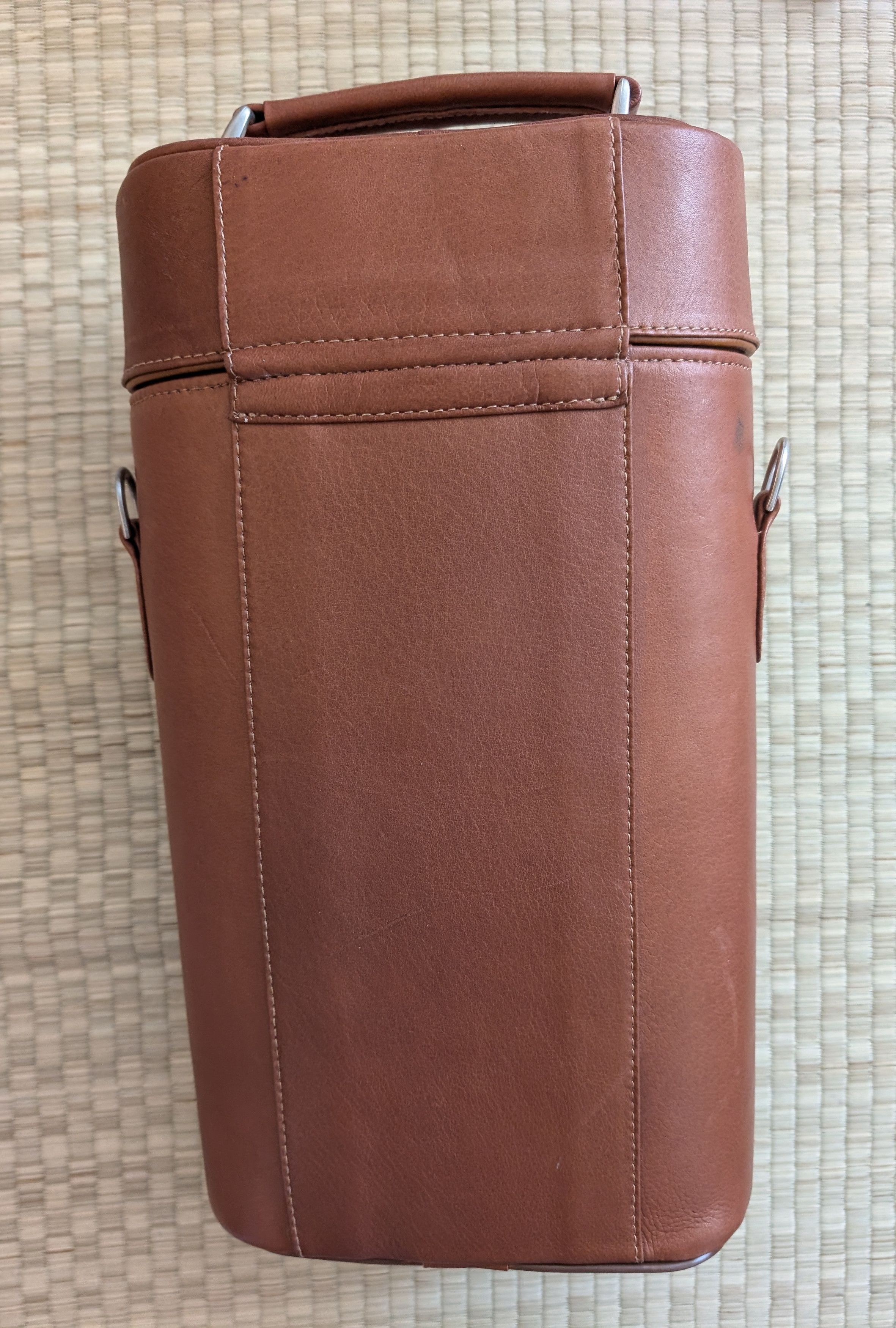 Handmade LNWOT Handmade Luxury Genuine Leather Double Wine Carrier Size ONE SIZE - 2 Thumbnail