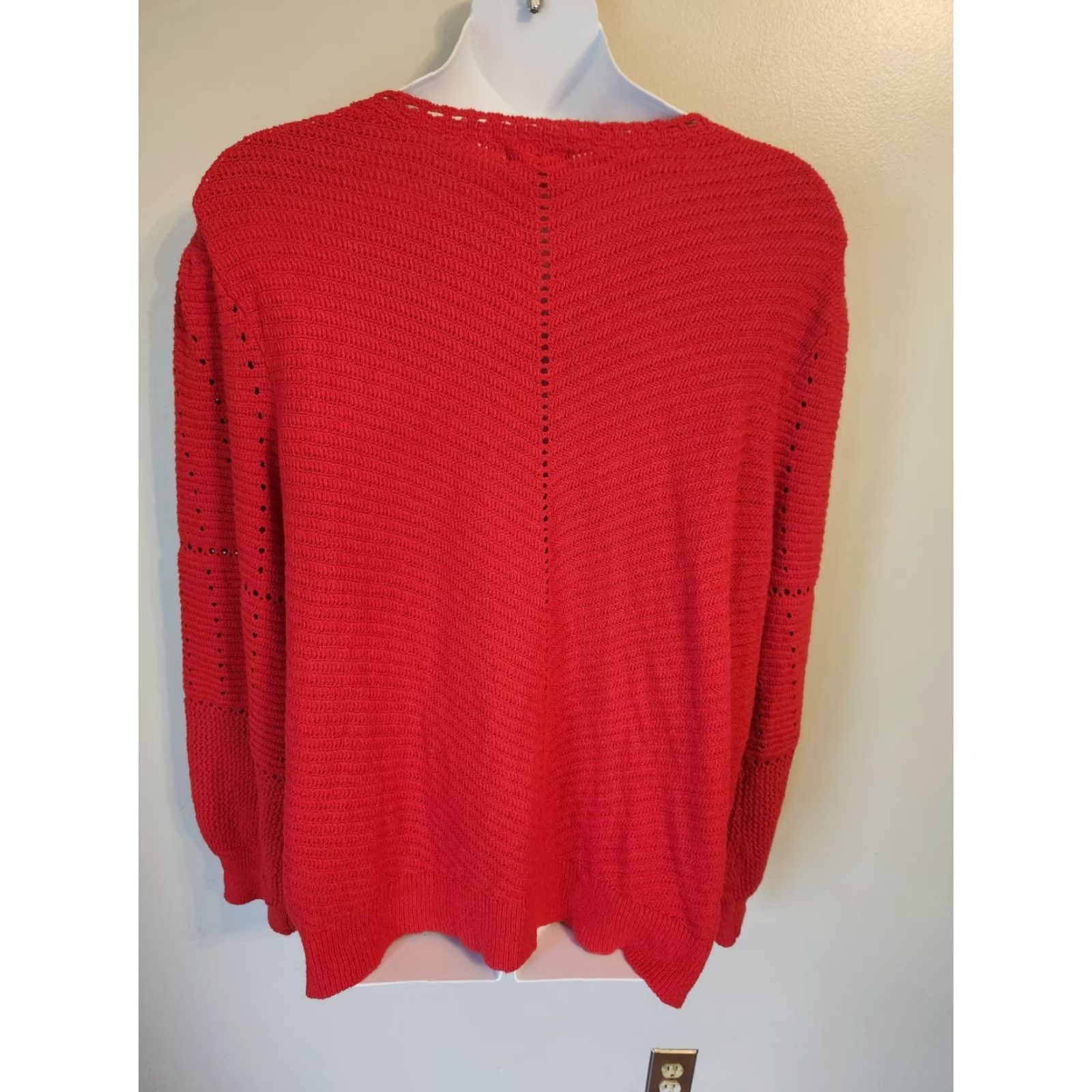 Vintage VINTAGE NWT Knox Rose Sweater Blousy Red 4X Plus Hippie Boho Pullover Long Sleeve Round Neck Women Mens? Size XXL / US 16-18 / IT 52-54 - 5 Thumbnail