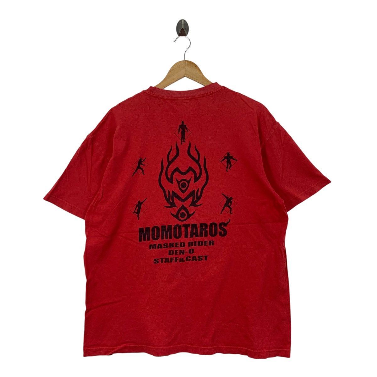 Vintage Vintage MOMOTAROS DEN O Maskes Rider Climax Jump Tshirt Size US XL / EU 56 / 4 - 1 Thumbnail