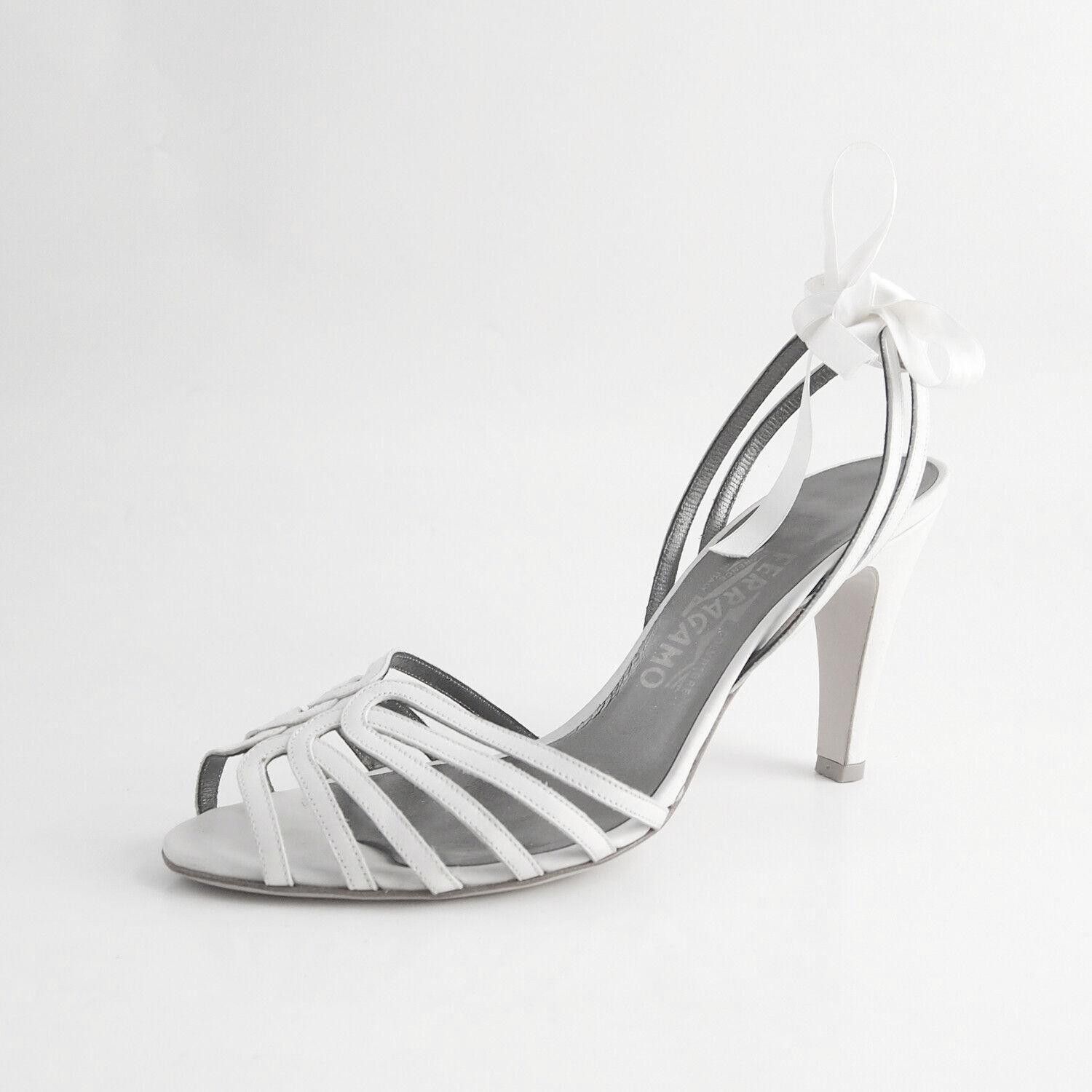 Salvatore Ferragamo Ferragamo Strappy Sandals Mid Heel Ankle Tie US 7.5C EU 37.5 Size US 7.5 / IT 37.5 - 1 Thumbnail
