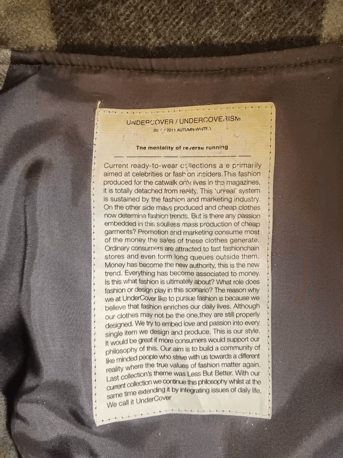 Undercover Sz 1 Undercover 10-11AW Avakareta Life Wool Coat-2508 Size US S / EU 44-46 / 1 - 4 Thumbnail