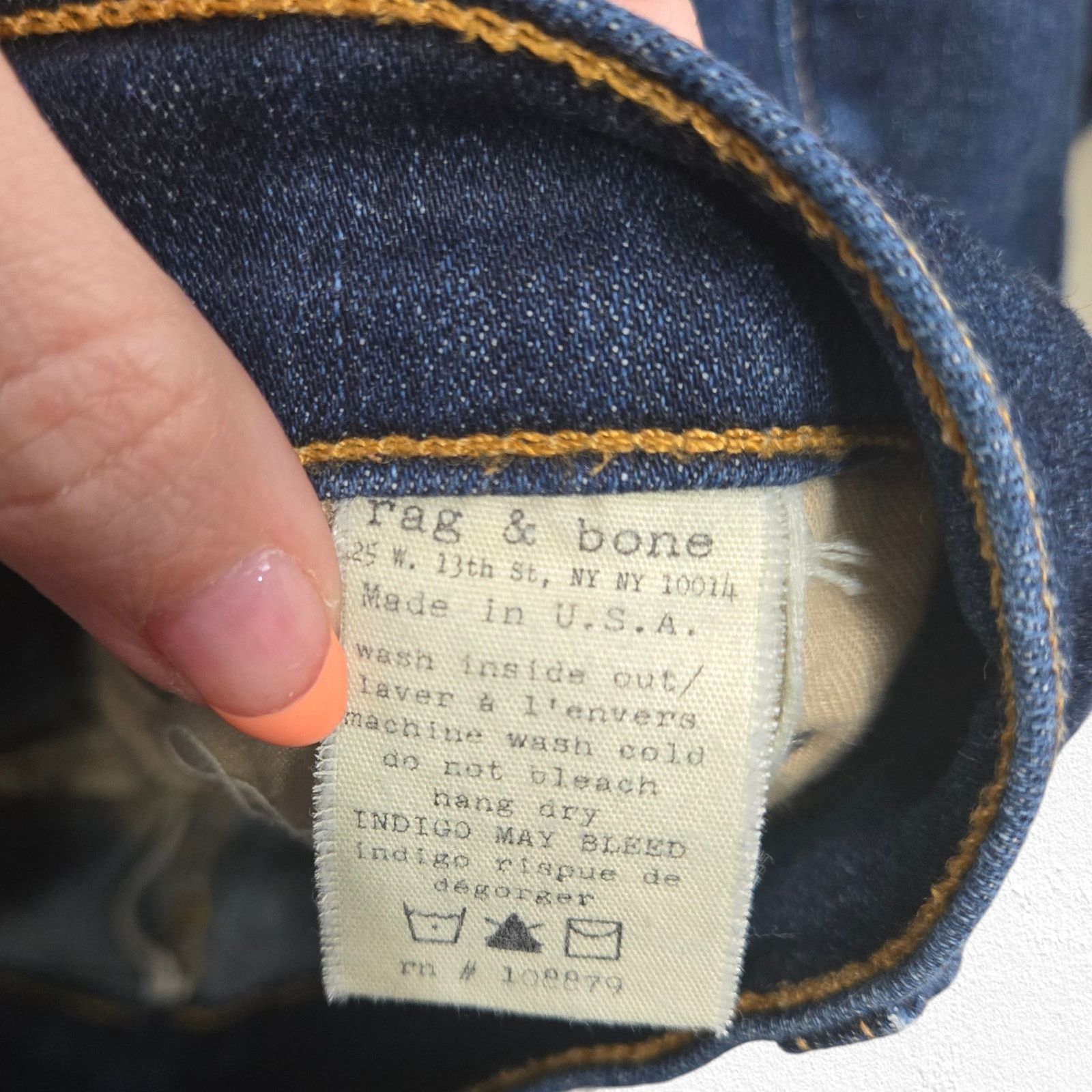 Rag & Bone Rag & Bone USA High Rise Skinny Jeans Size 29 Size 29" - 3 Thumbnail