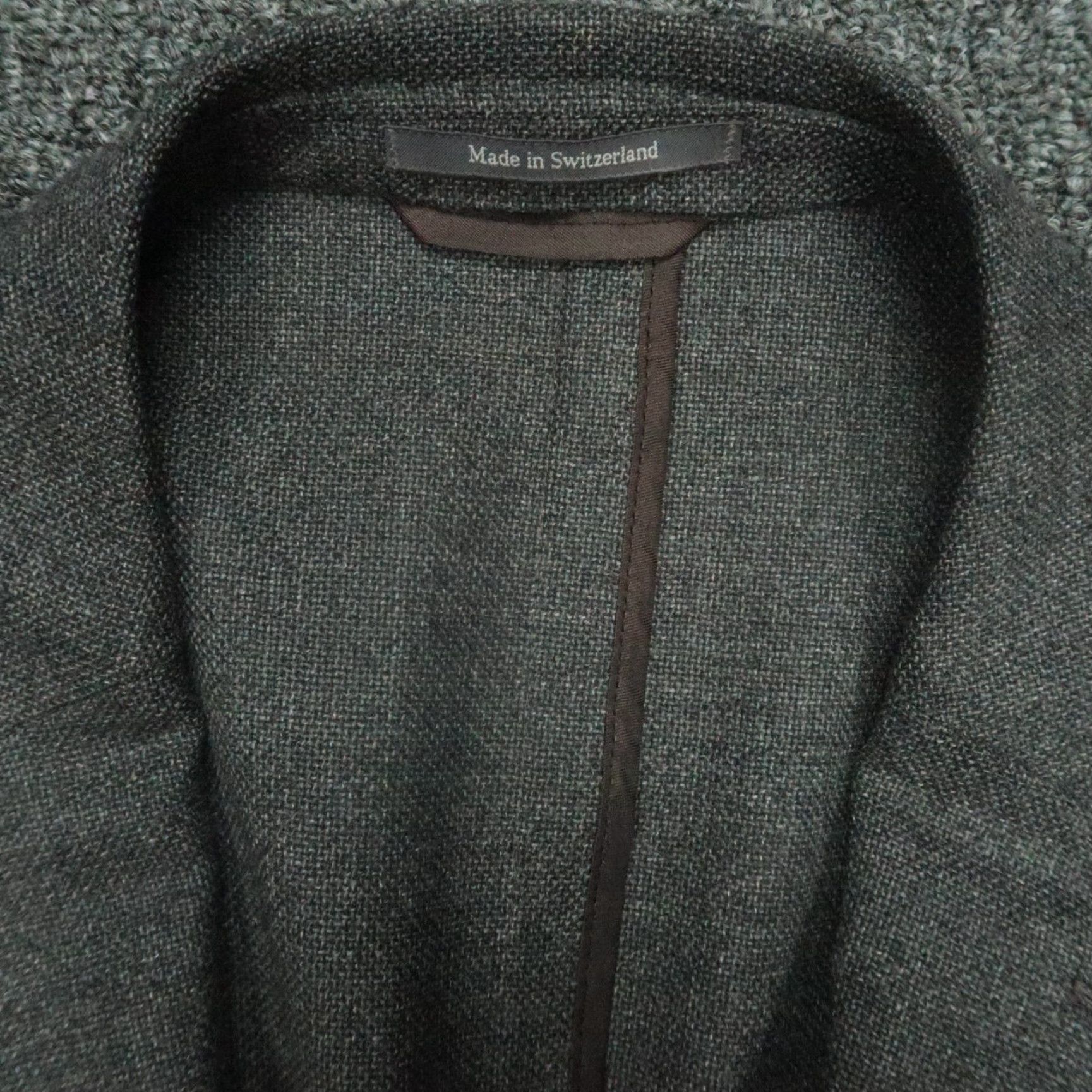 Ermenegildo Zegna Ermenegildo Zegna Jacket 46L Gray Wool Leather Elbow Patch Fairway Mens Size US S / EU 44-46 / 1 - 3 Thumbnail