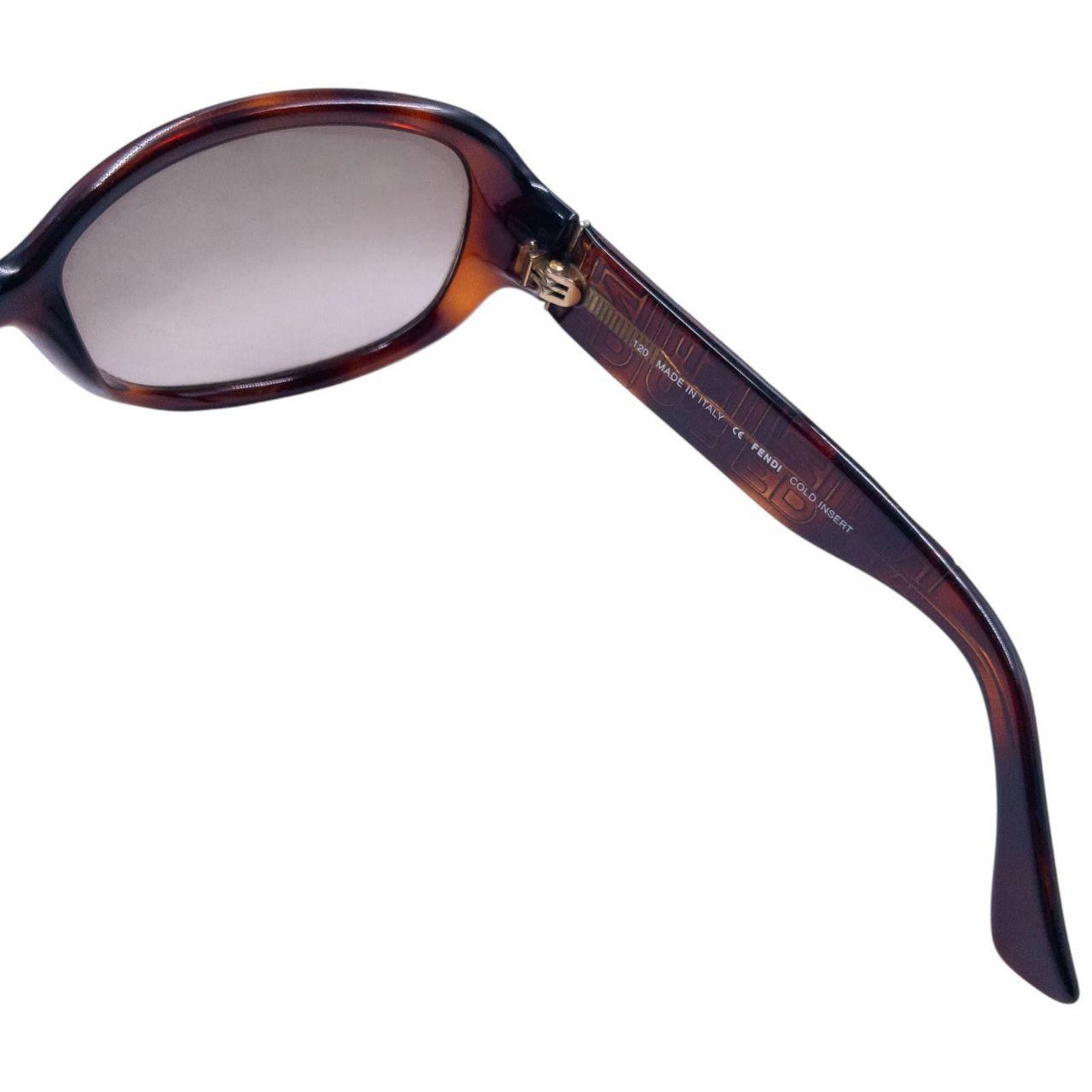 Fendi Vintage Fendi Embossed Monogram Tortoise Shell Sunglasses Size ONE SIZE - 5 Thumbnail