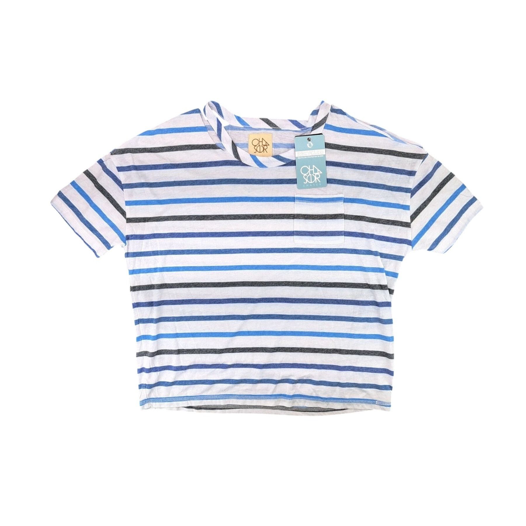 Chaser Brand Chaser Recycled Striped Short Sleeve Top Women Size Small Size S / US 4 / IT 40 - 1 Thumbnail