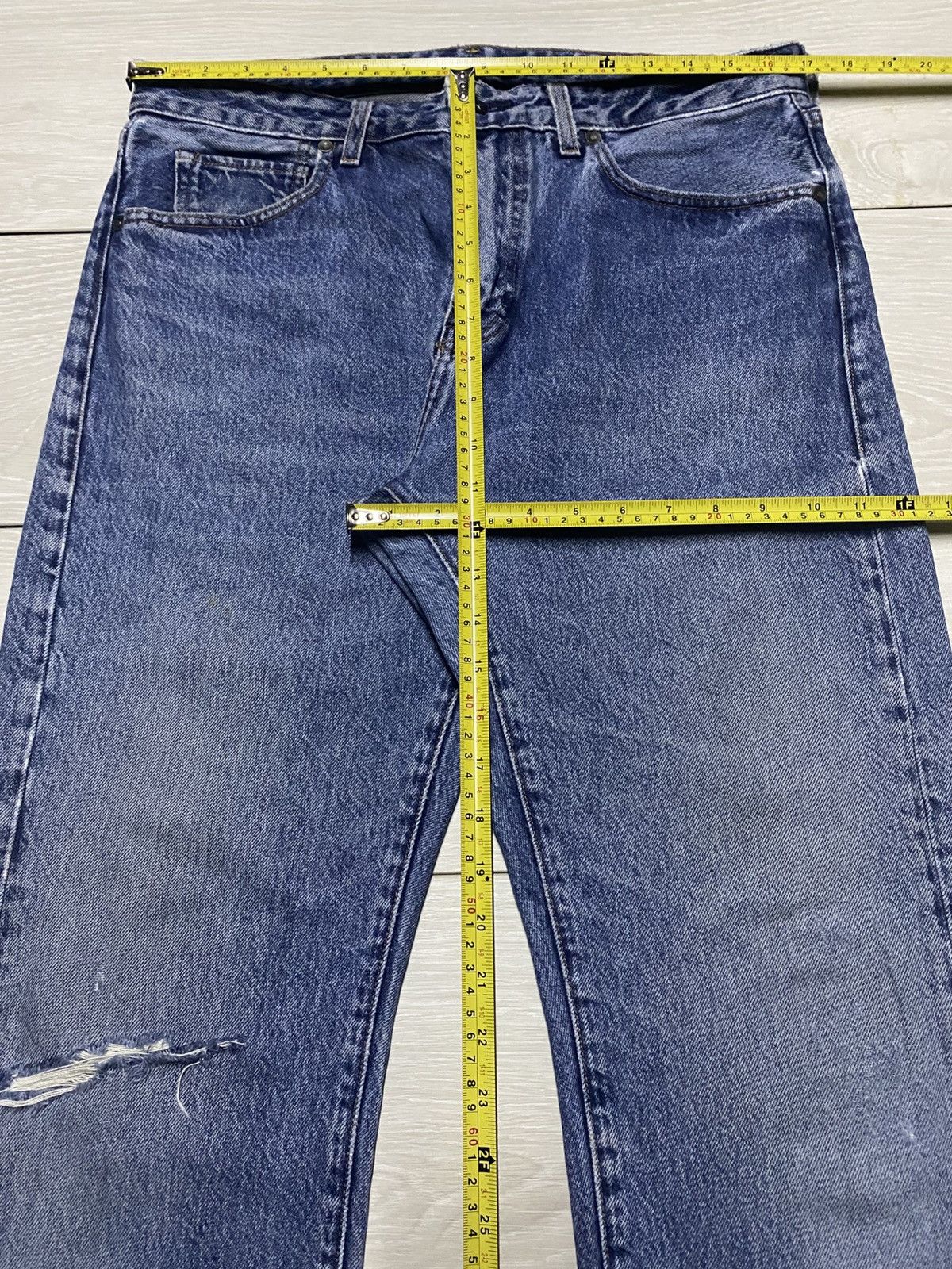 Levi's Made & Crafted Vintage Levis Made & Craft Distressed Tack Slim Jeans Size US 34 / EU 50 - 18 Thumbnail