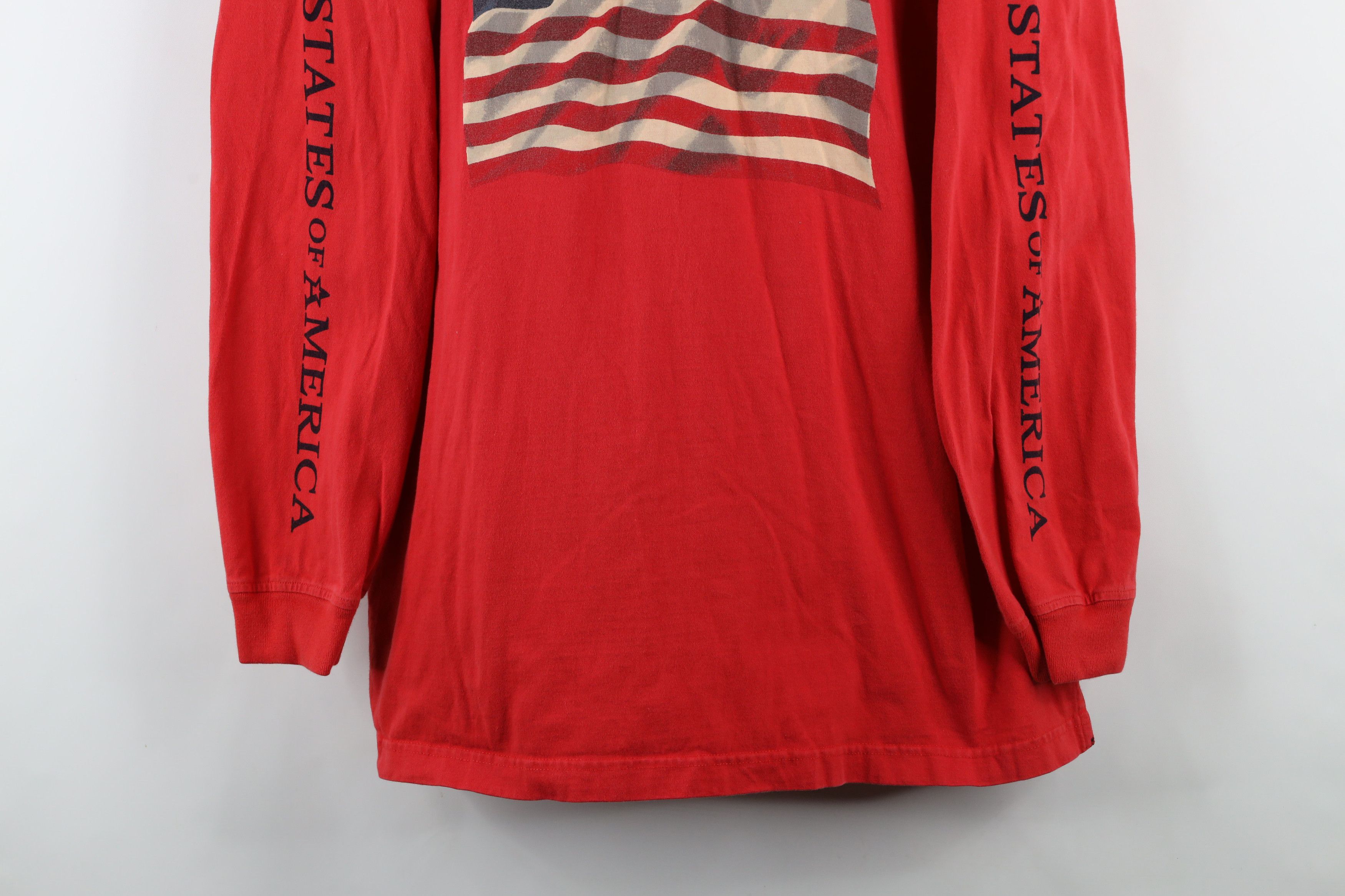 Vintage Vintage 90s Streetwear Spell USA Flag Long Sleeve Rugby Polo Size US L / EU 52-54 / 3 - 3 Thumbnail