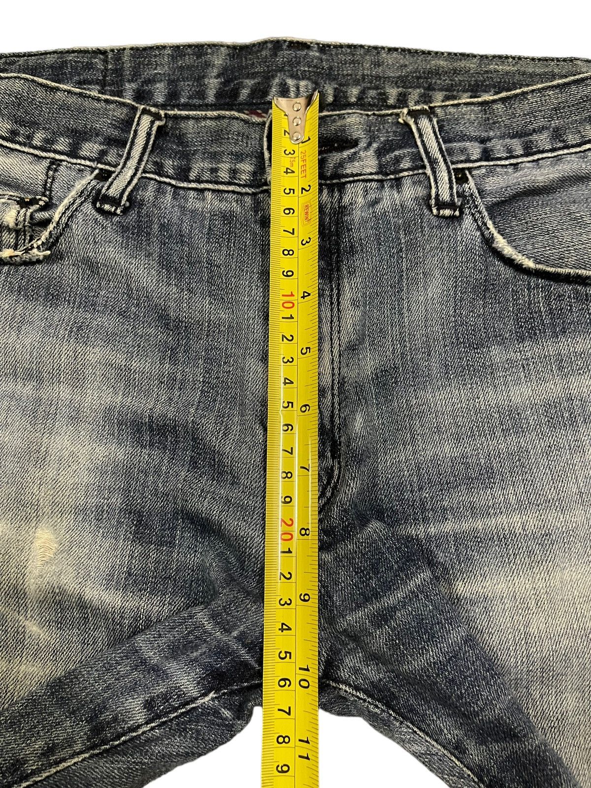Uniqlo Vintage Japanese Uniqlo Blue Wash Distress Baggy Jeans Size US 32 / EU 48 - 13 Thumbnail