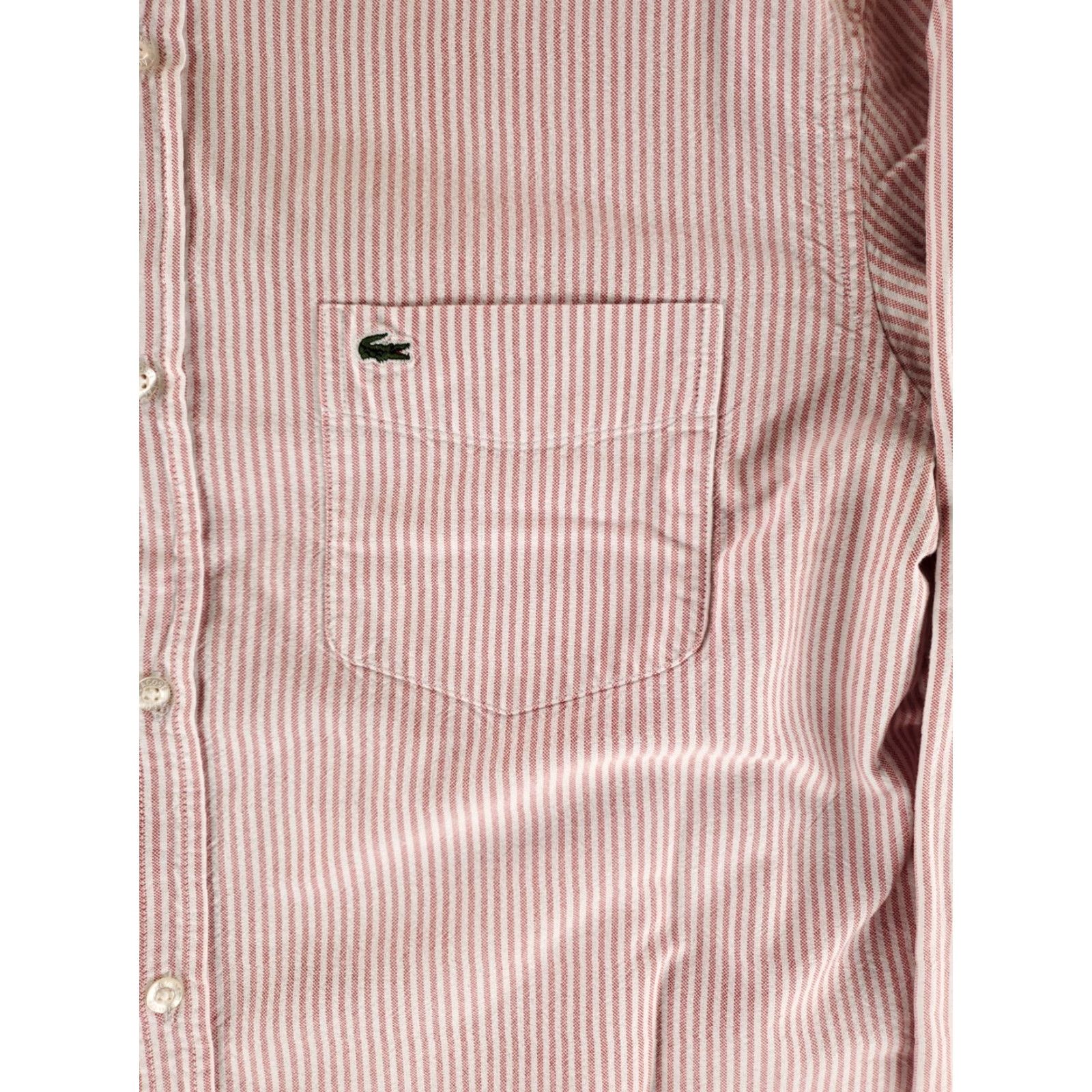 Lacoste Lacoste Button Down Shirt Red White Striped Long Sleeve Mens 40 Multicolor Shirt Mens 40 Size US L / EU 52-54 / 3 - 2 Thumbnail