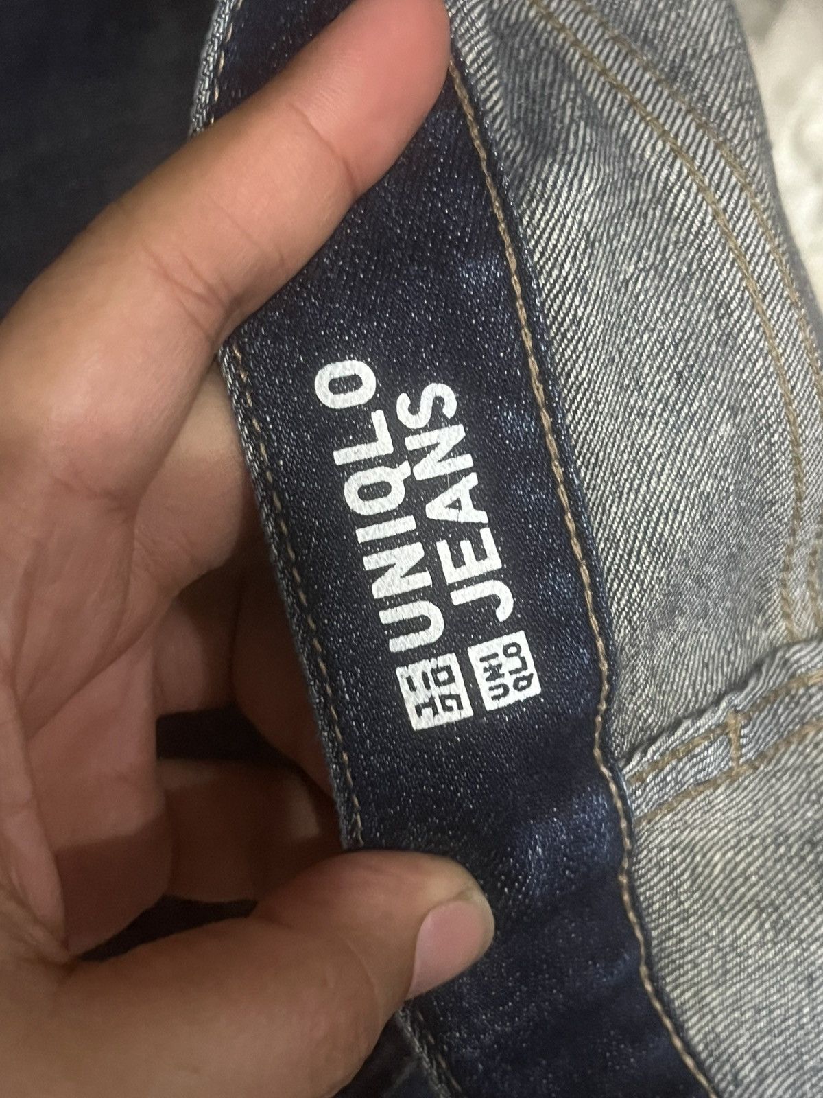 Undercover × Uniqlo Uniqlo Dark Blue Faded Washed Slim Straight Selvedge Jeans Size US 30 / EU 46 - 15 Thumbnail